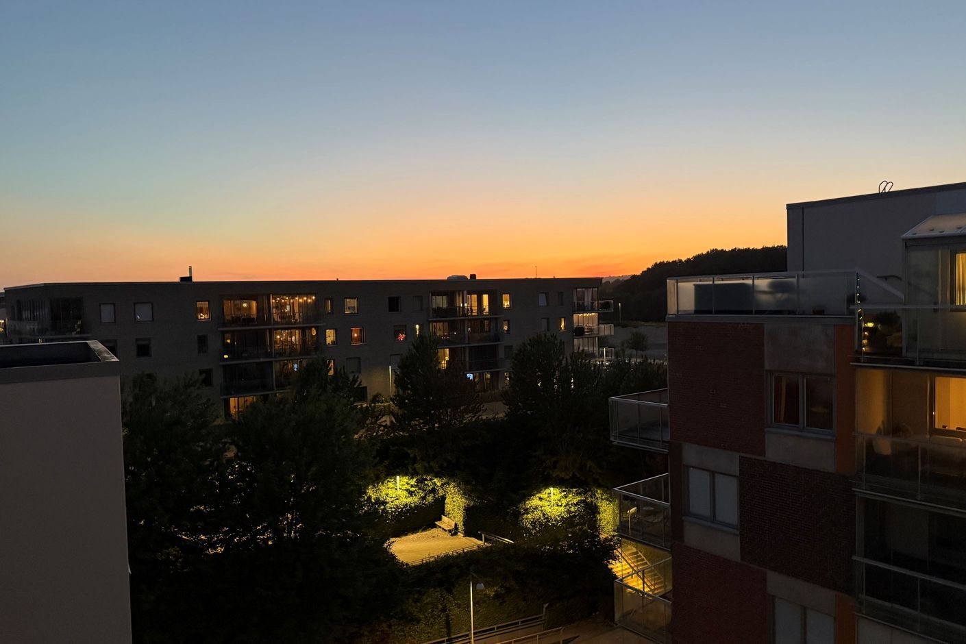 Solnedgång från balkongen