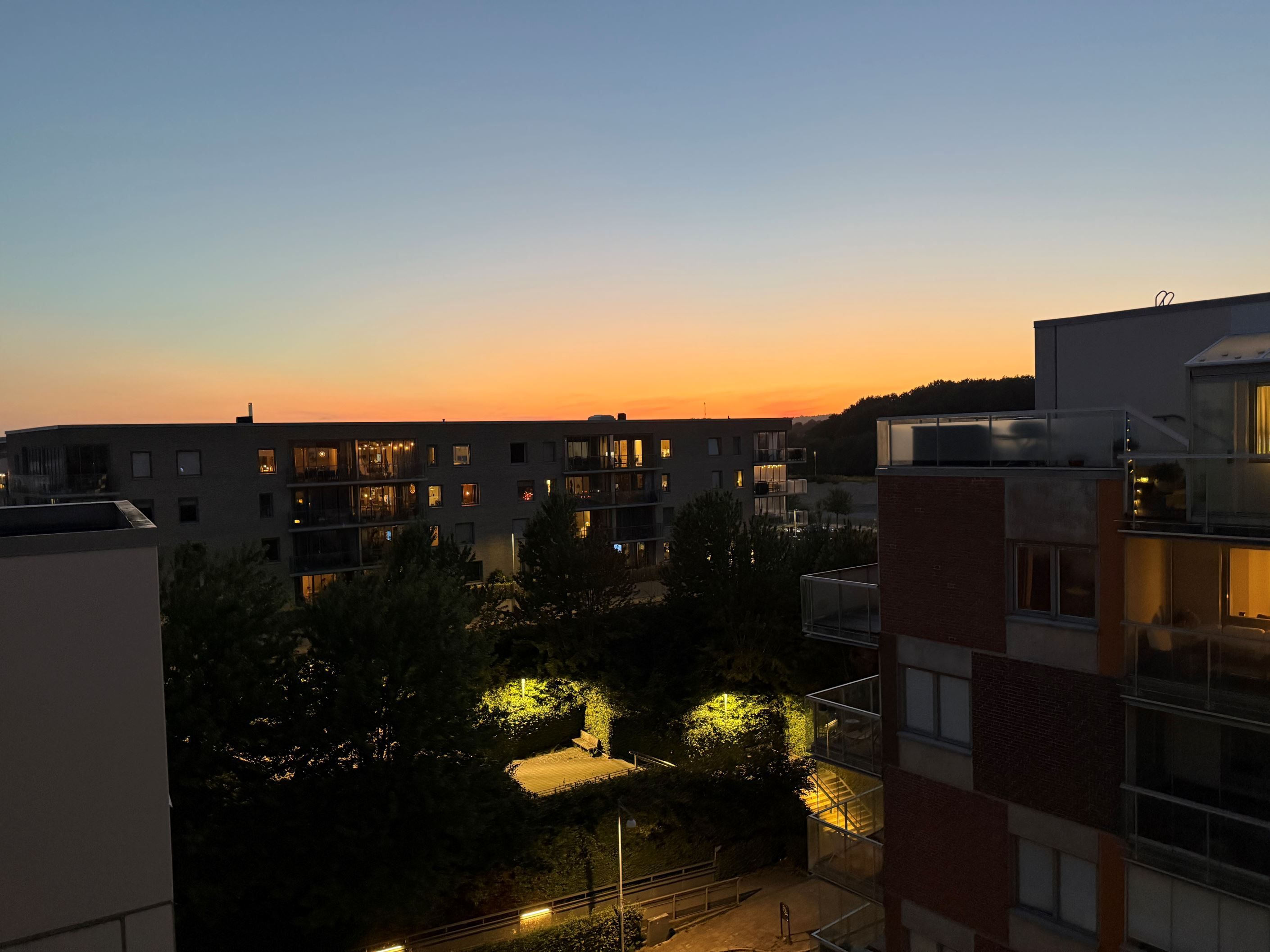 Solnedgång från balkongen