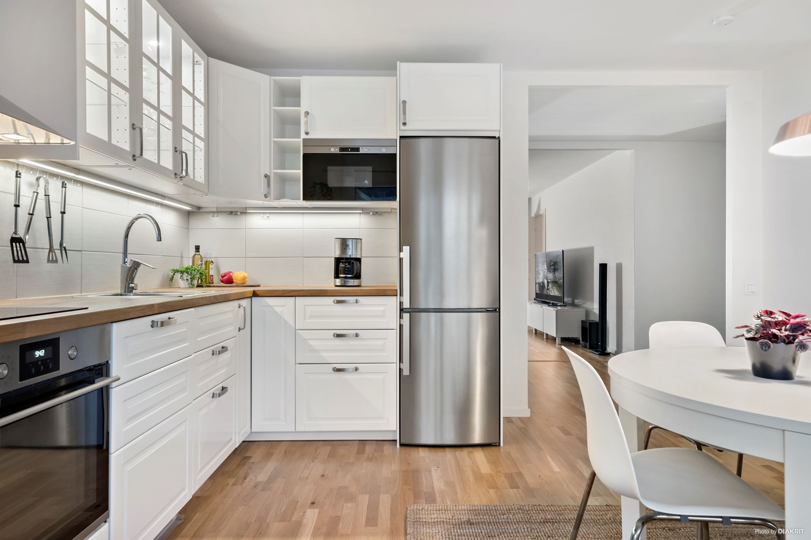 Kök med utgång till balkong