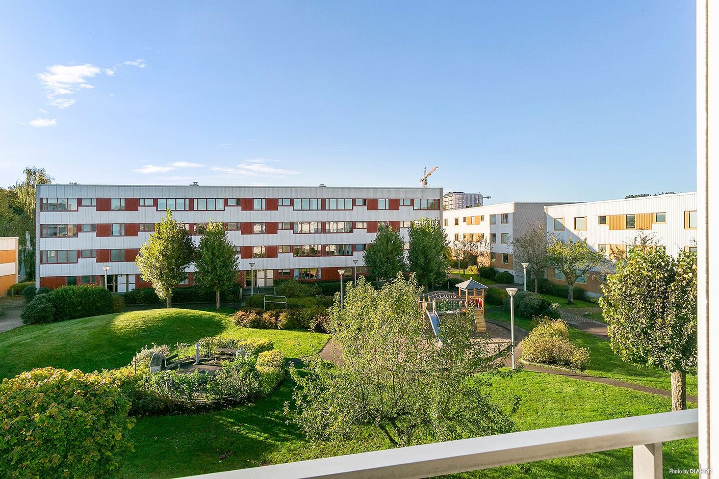Härlig utsikt från balkongen
