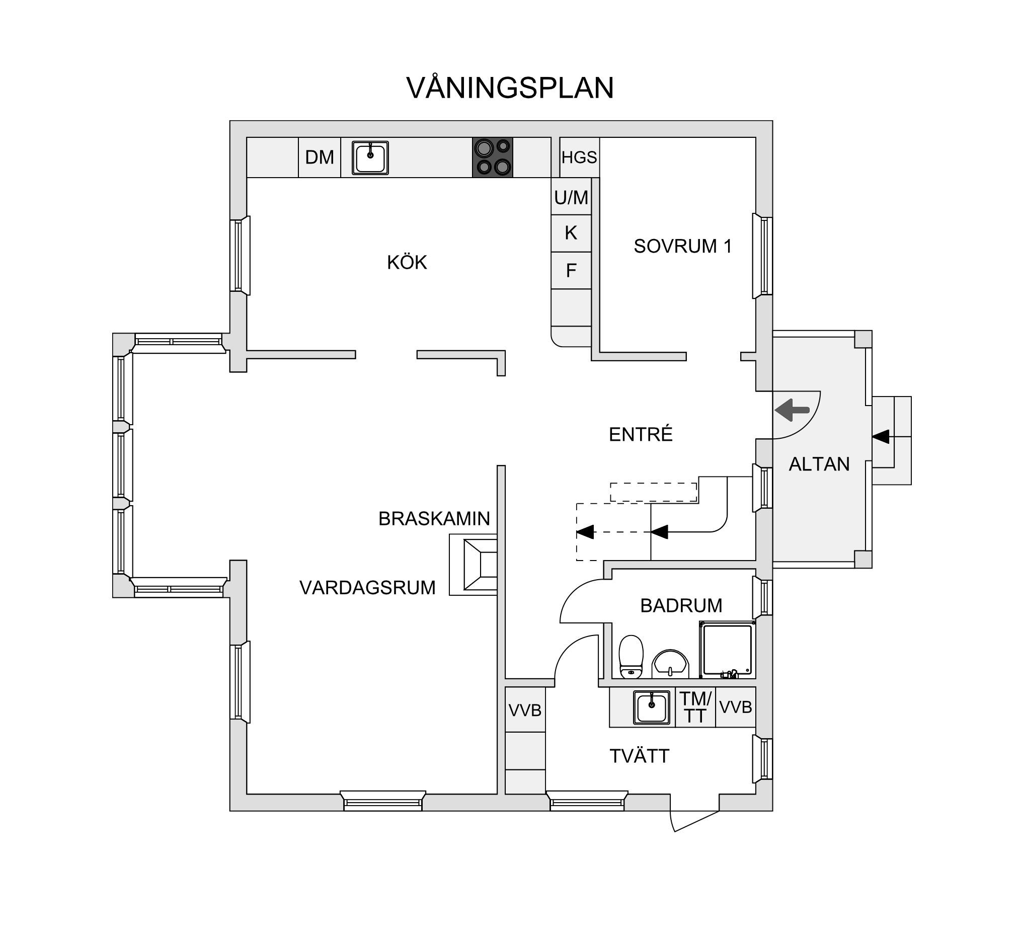 Huvudbyggnad - Entréplan