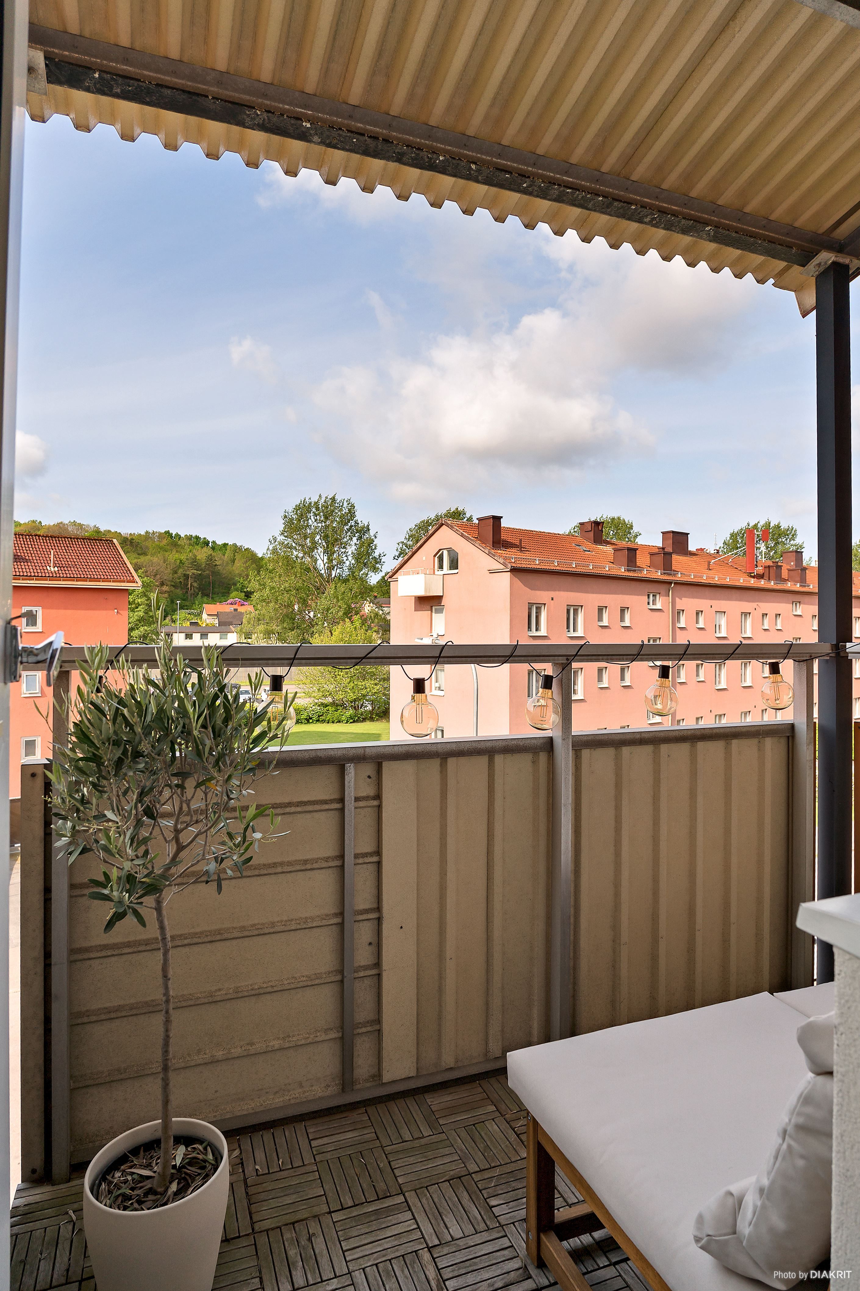 Balkong i härligt söderläge