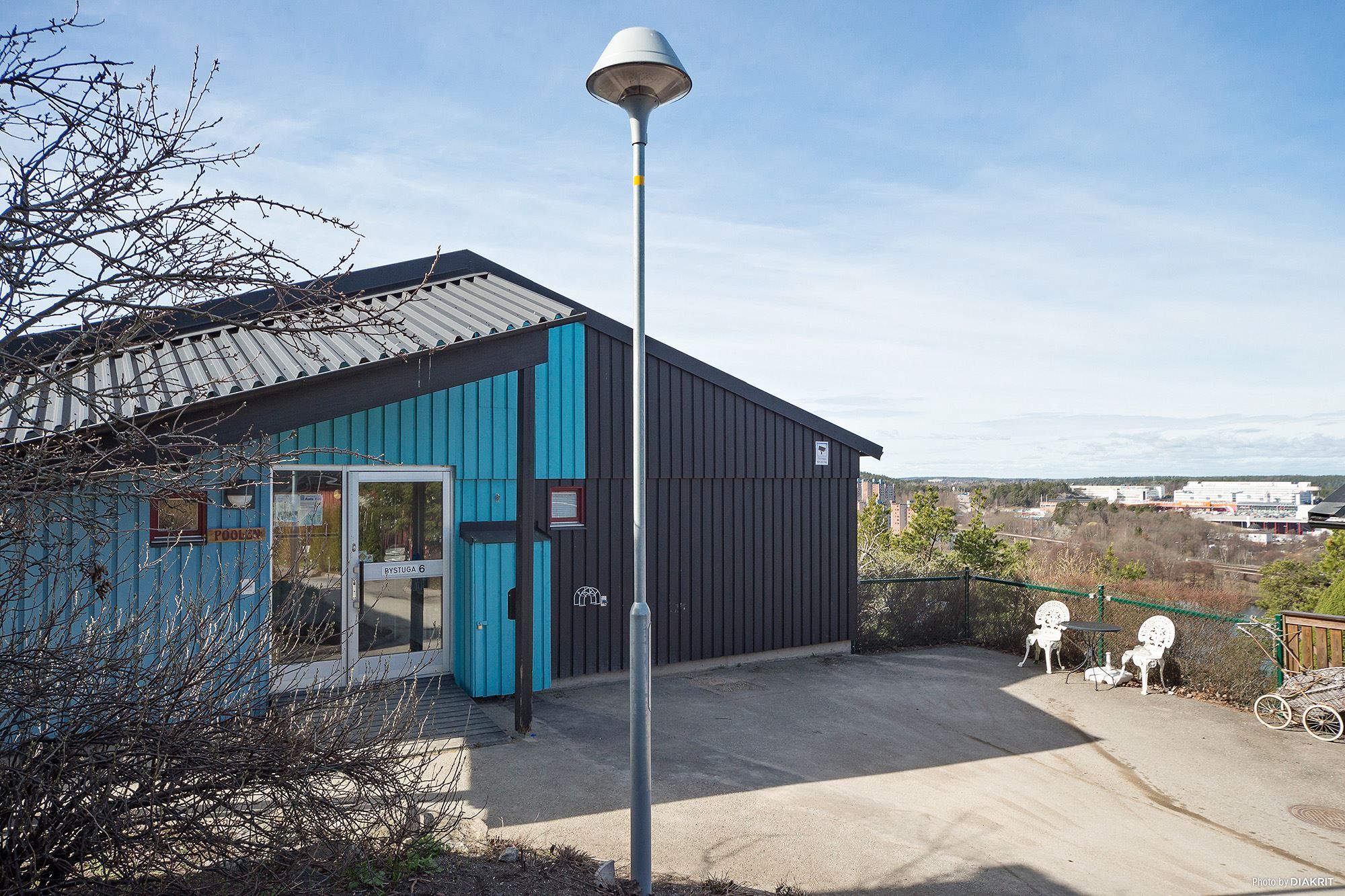 En av gemensamhetslokalerna med samlingslokal och bastu