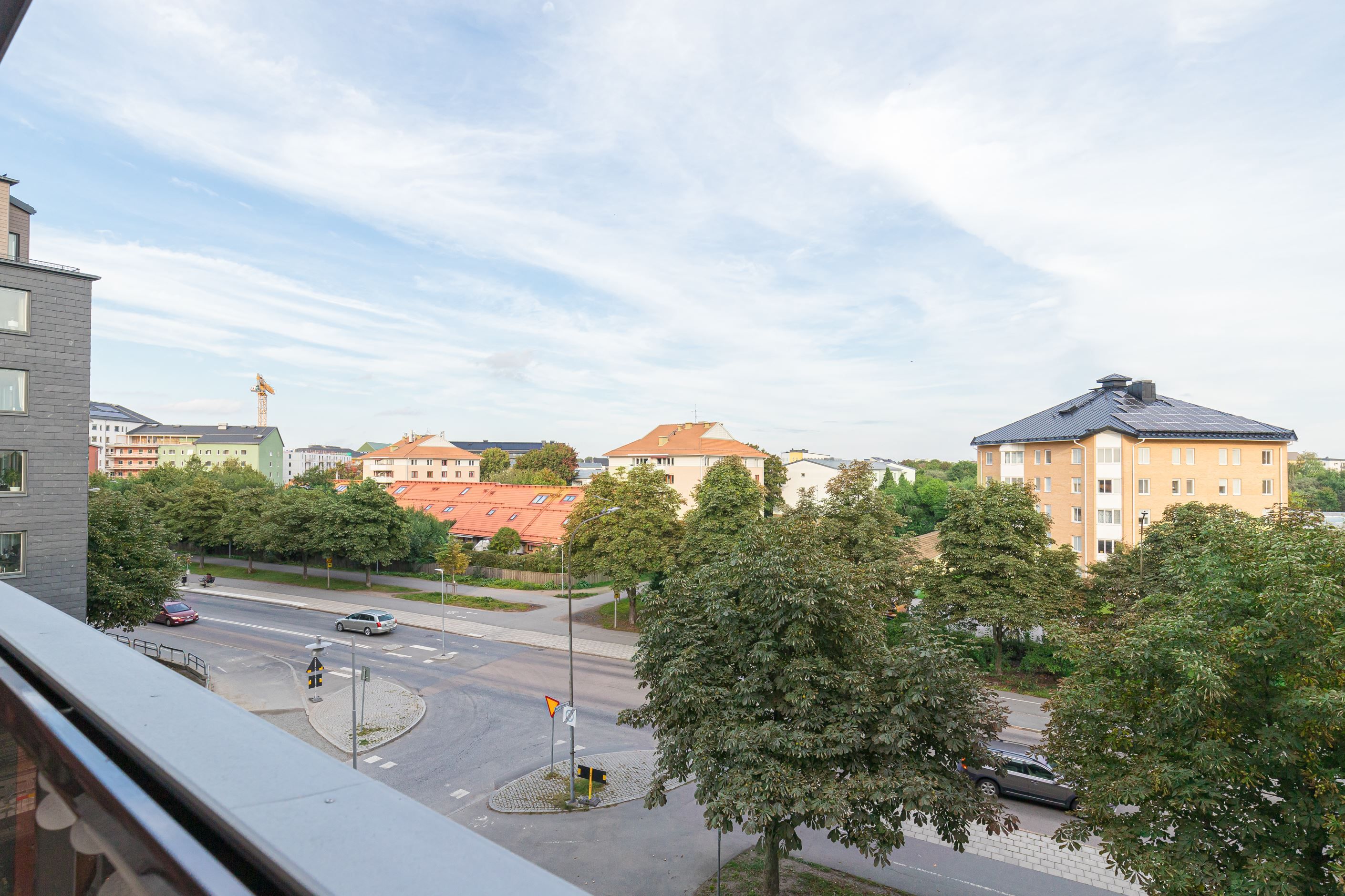 Utsikt från balkongen vid köket