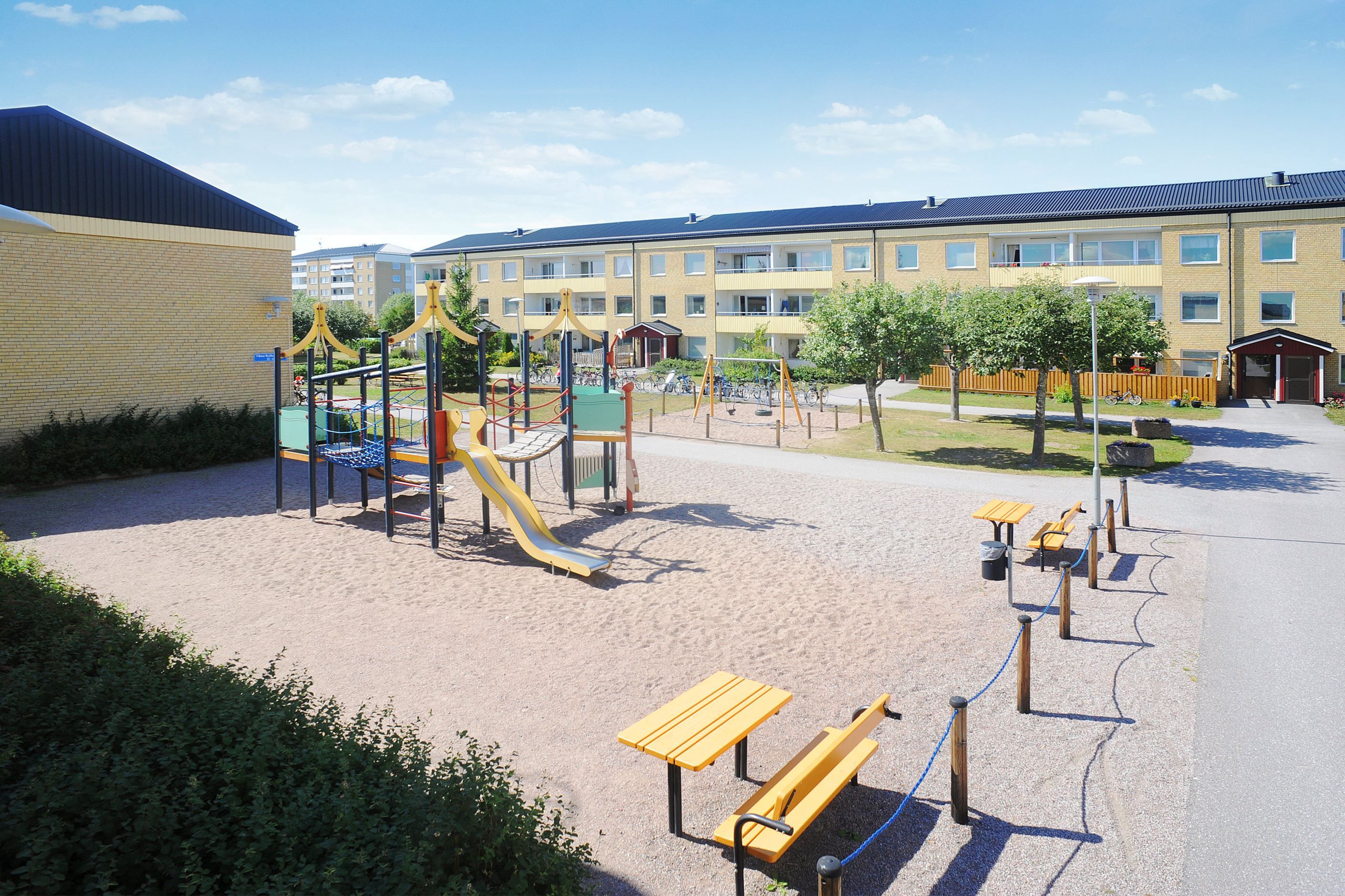 En av föreningens lekplatser