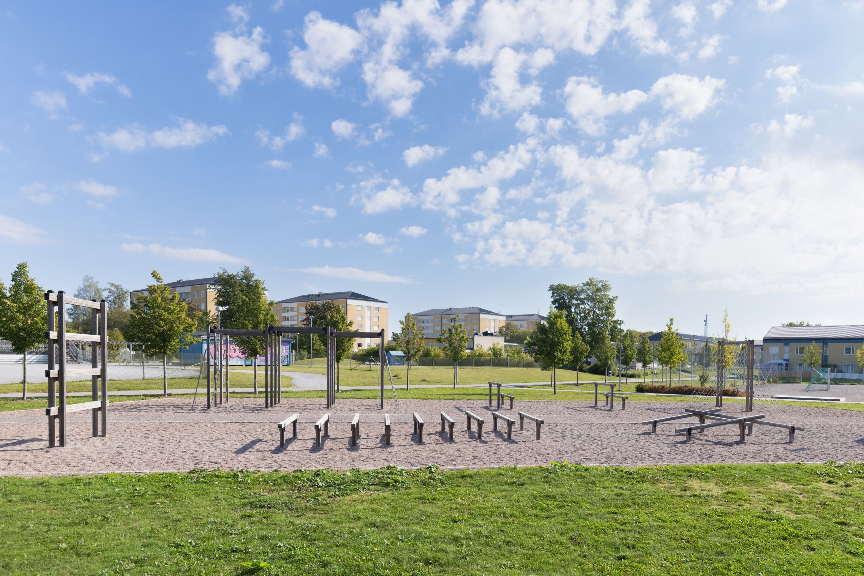 Hinderbana vid Fredrika Bremerskolan