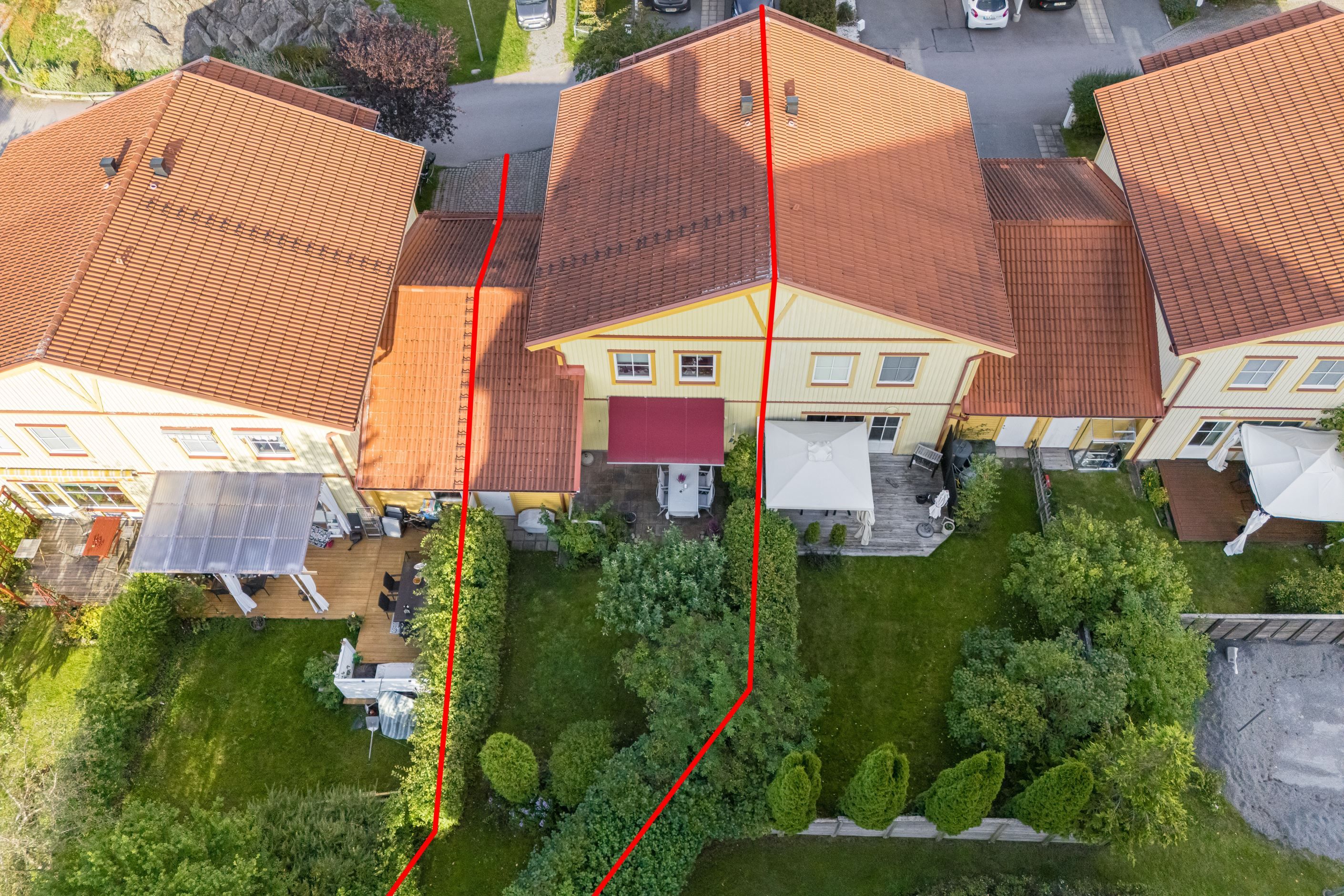 Markeringen representerar ej tomtgränsen