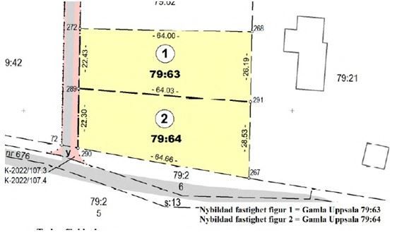 Tomt markerad med nr 2 är den vi saluför