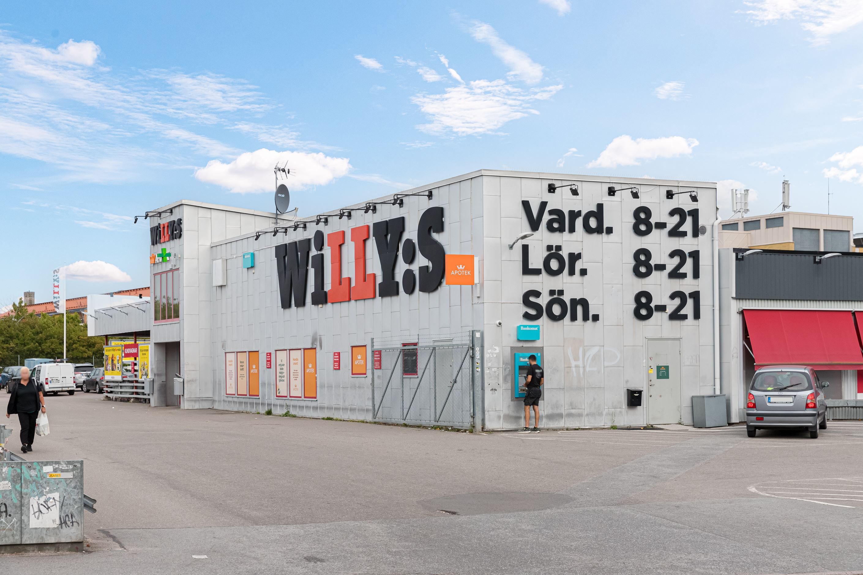 Mindre än en kilometers promenad till Willys på Björkgatan
