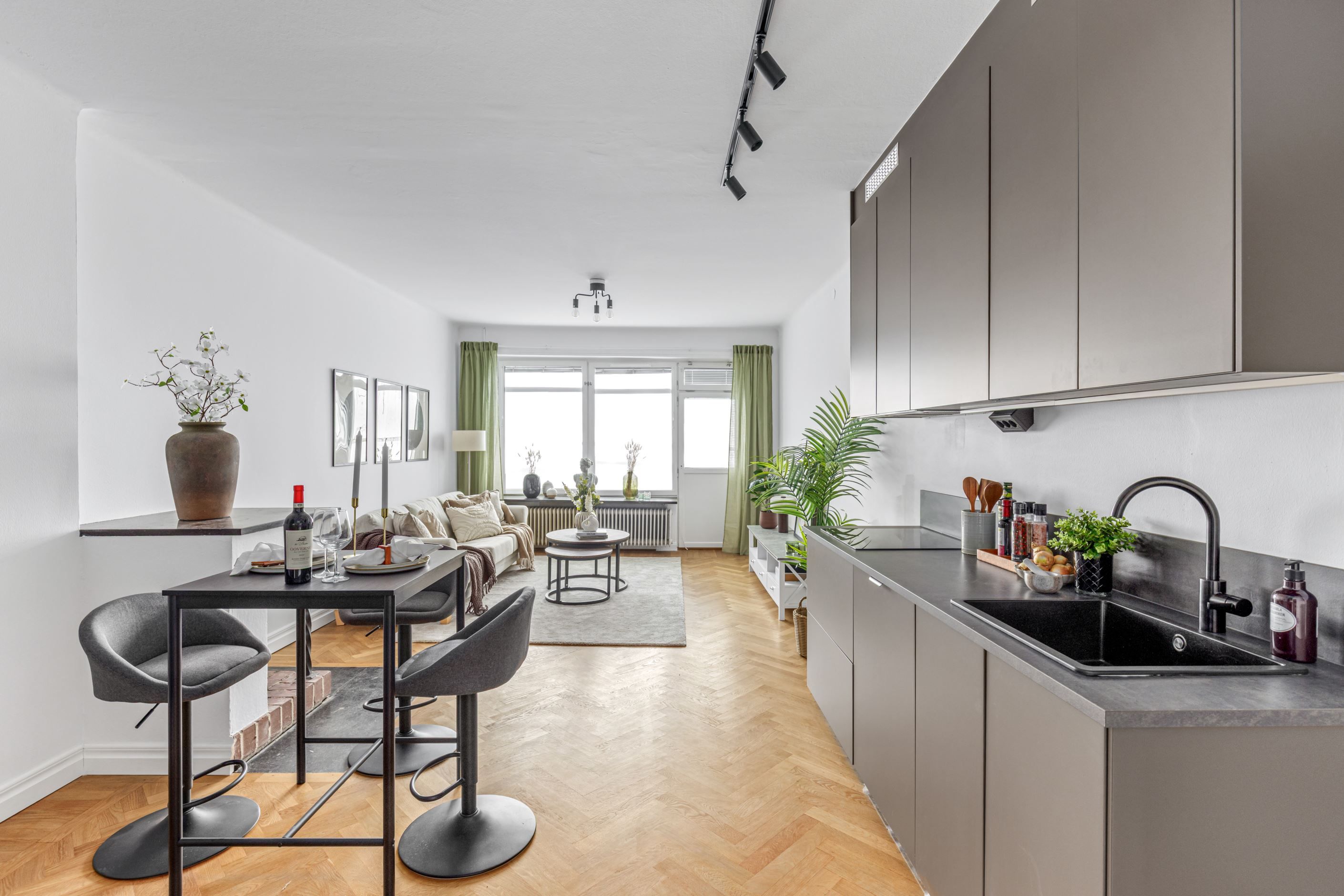 Modern öppen planlösning