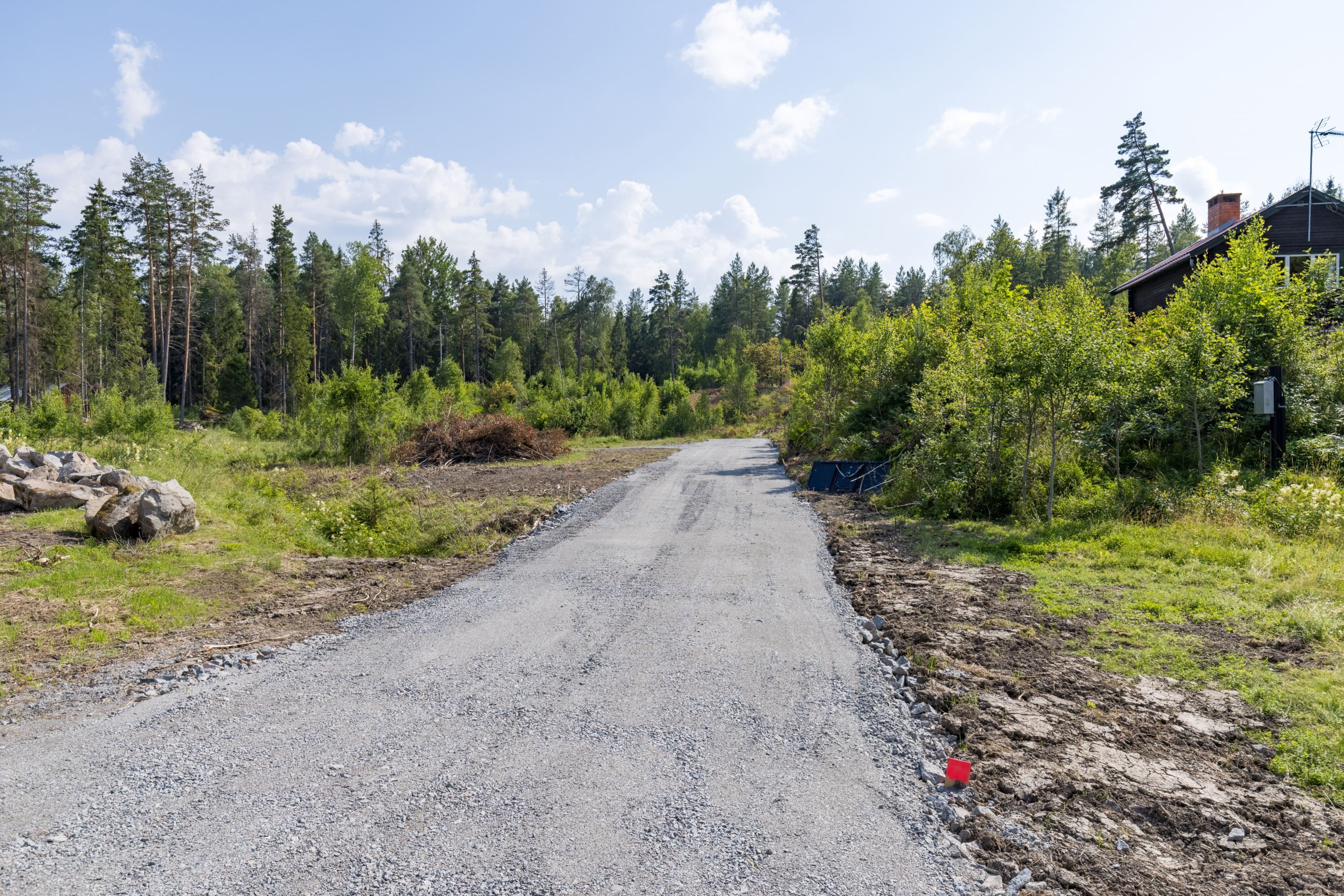 Infart till blivande hus