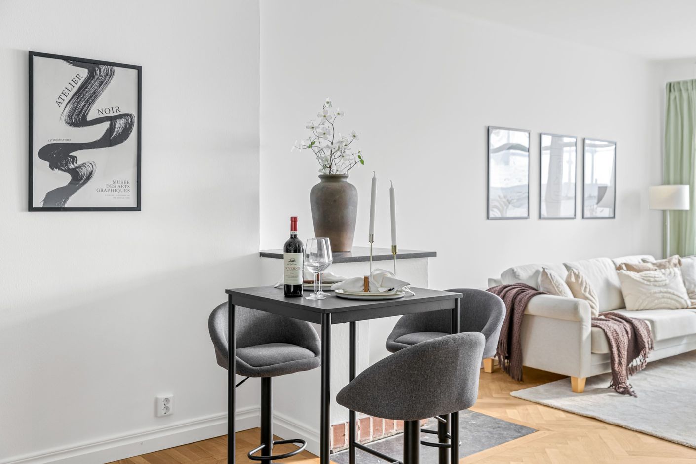 Centralt placerad matplats