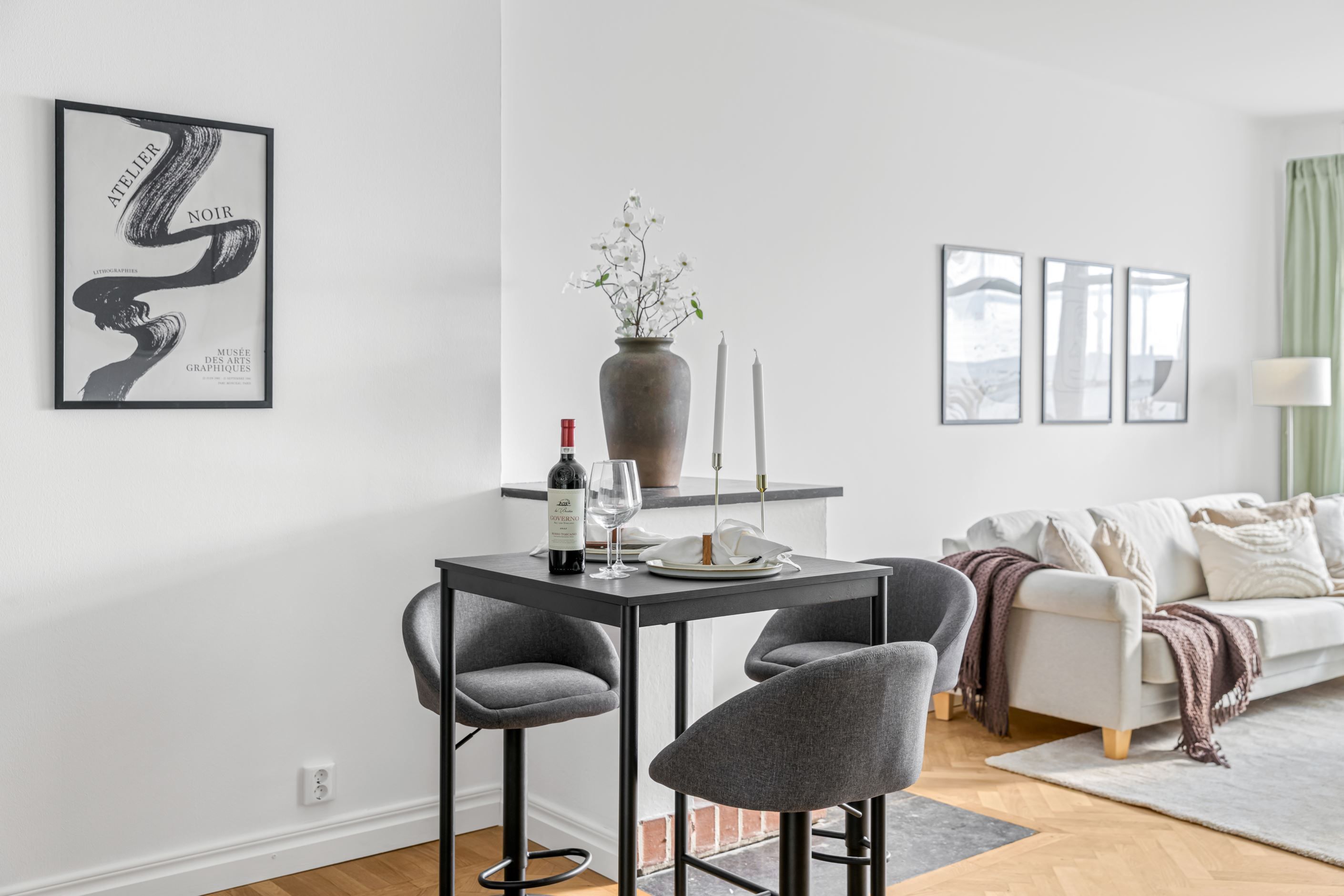 Centralt placerad matplats