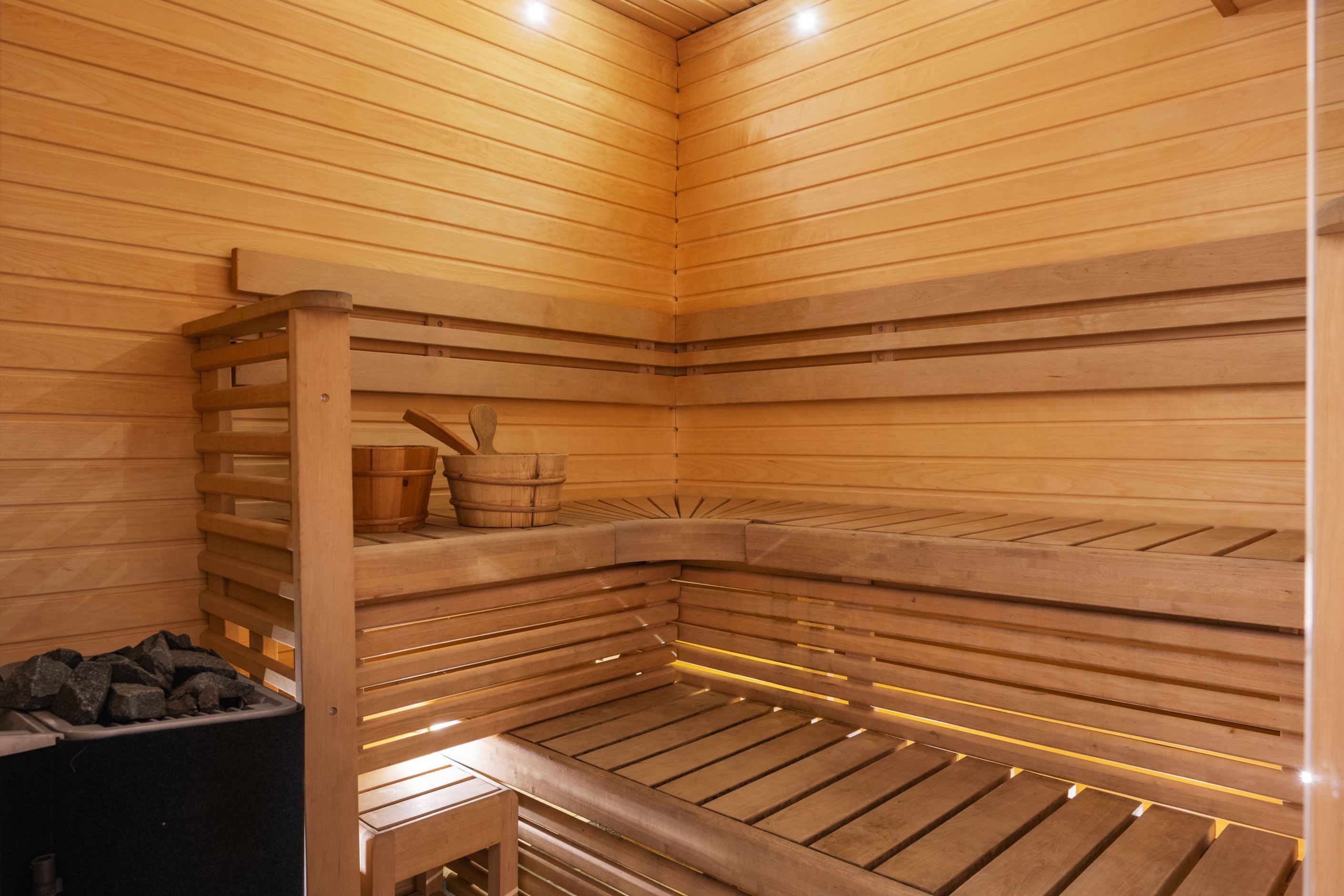 Föreningens gemensamma bastu.