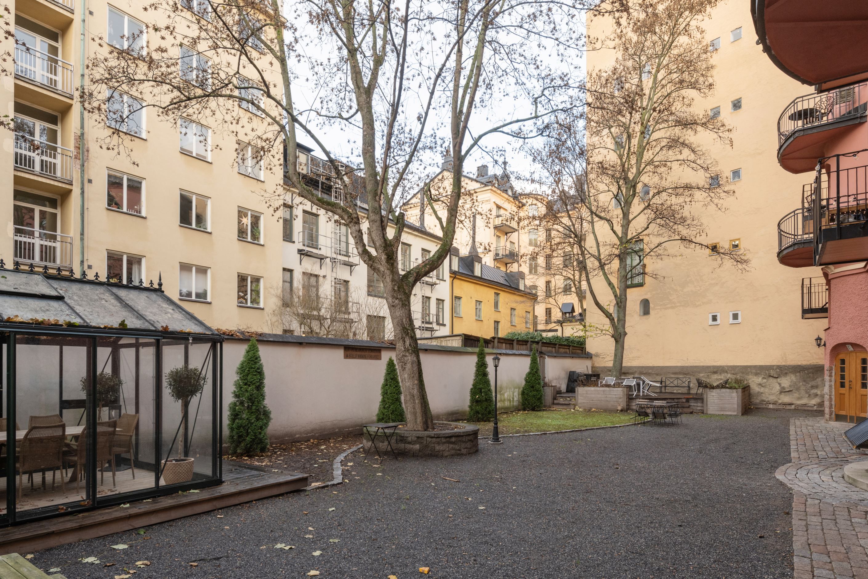 Gemensam innergård.