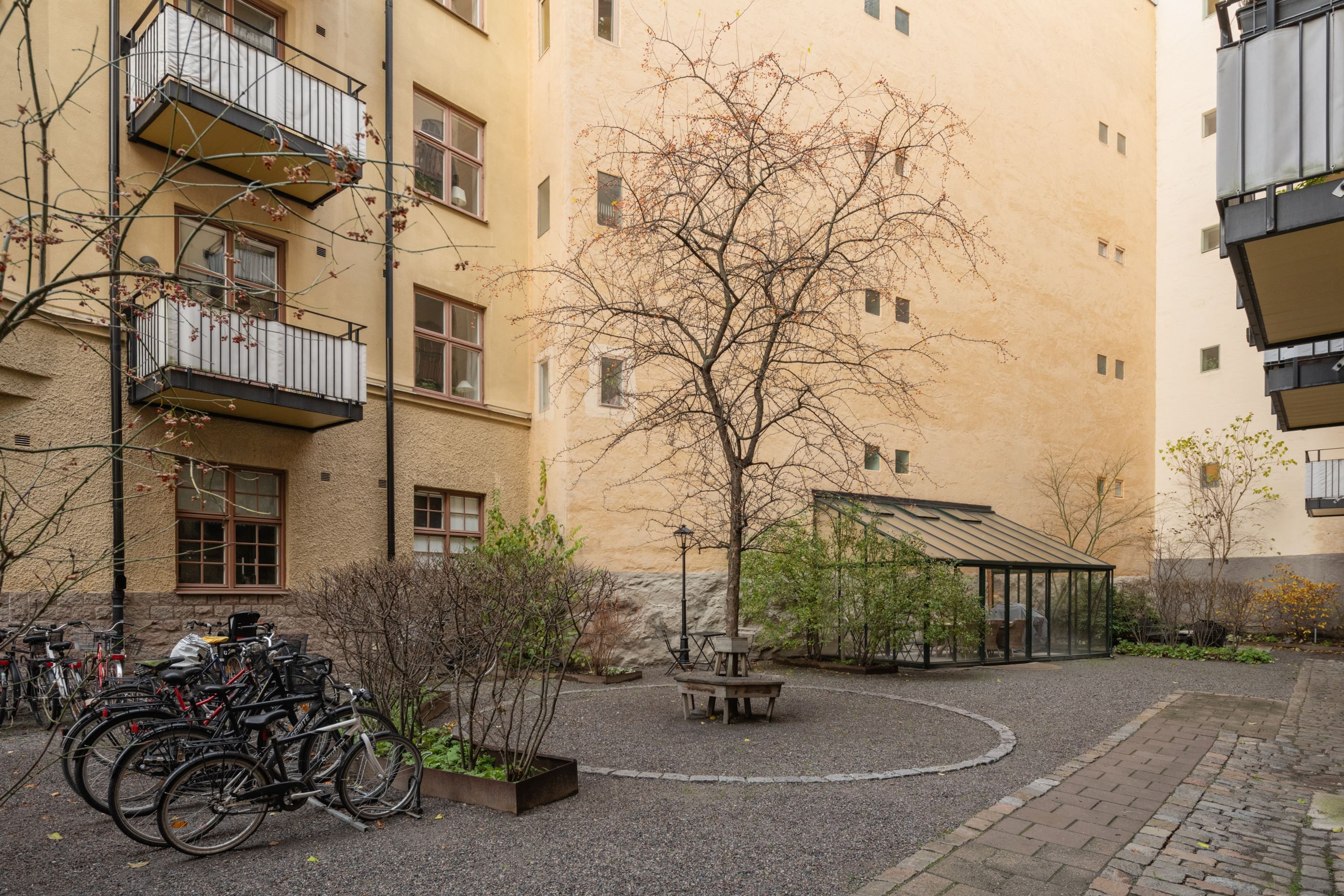 Gemensam innergård.