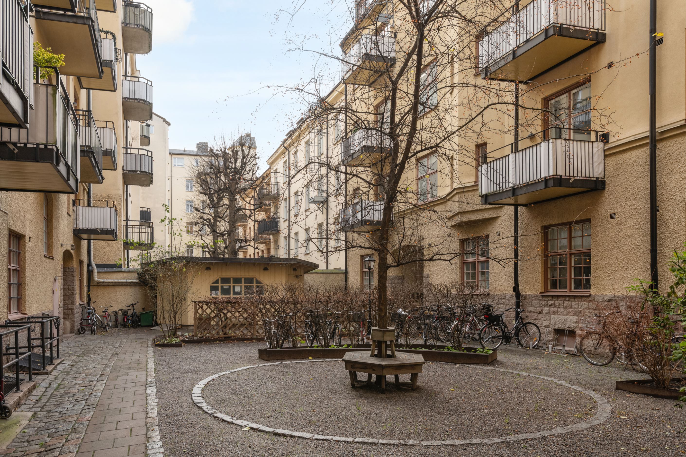 Gemensam innergård.