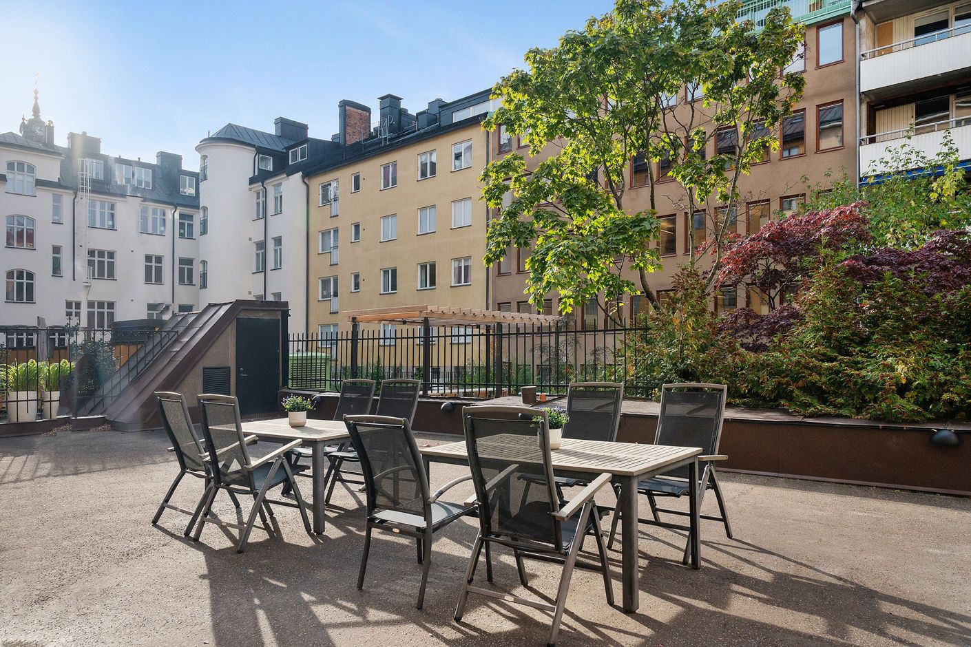 Gemensam innergård.