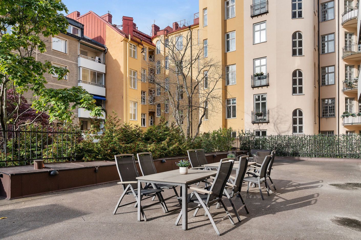 Gemensam innergård.