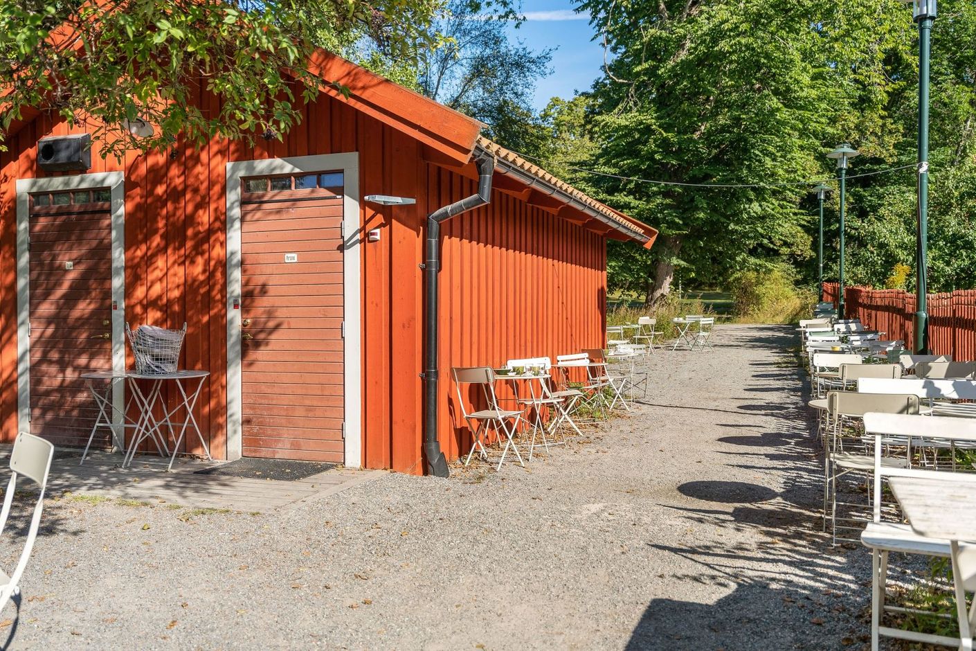 Uteservering vid Enskedeparkens bageri