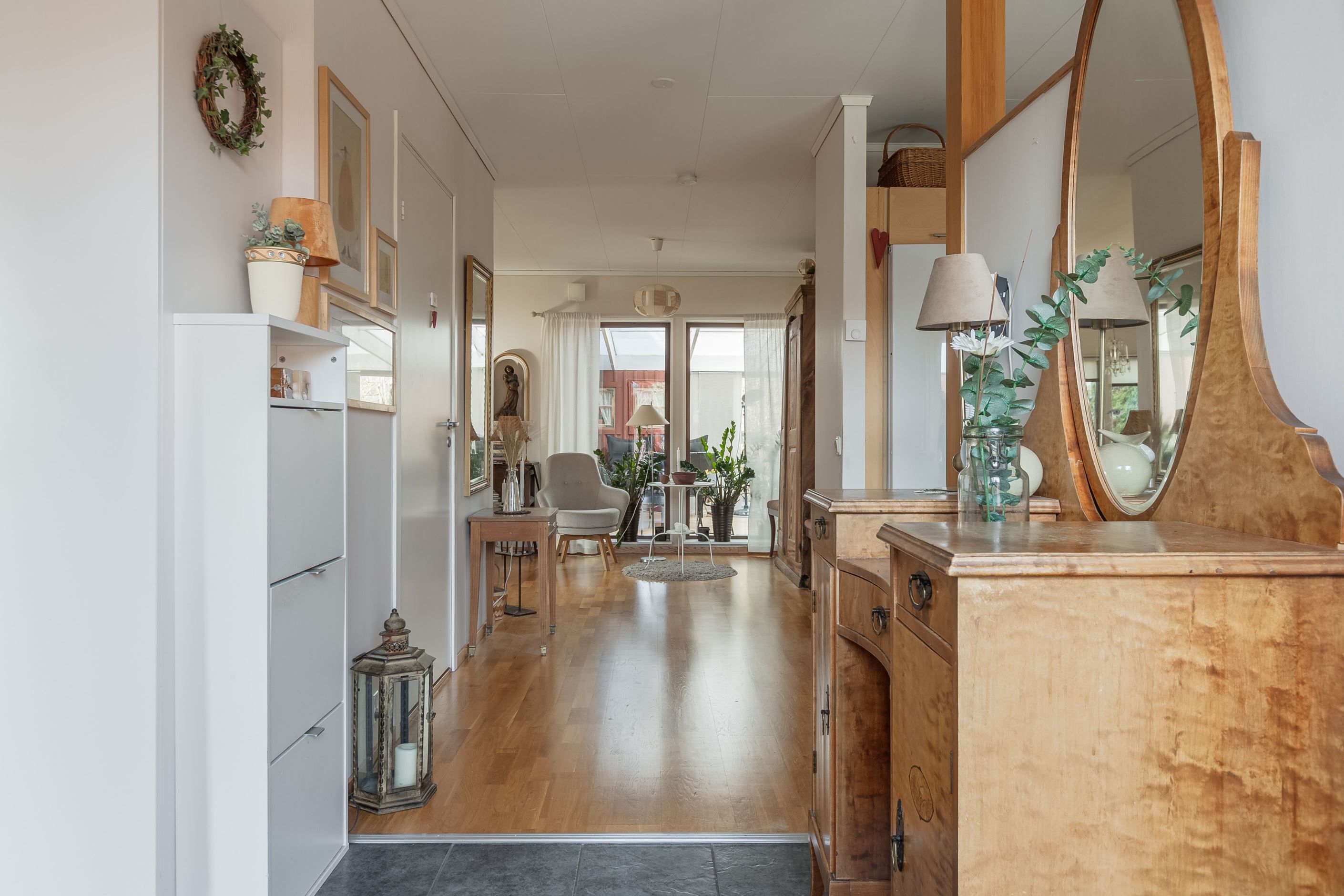 Ljus och inbjudande entré