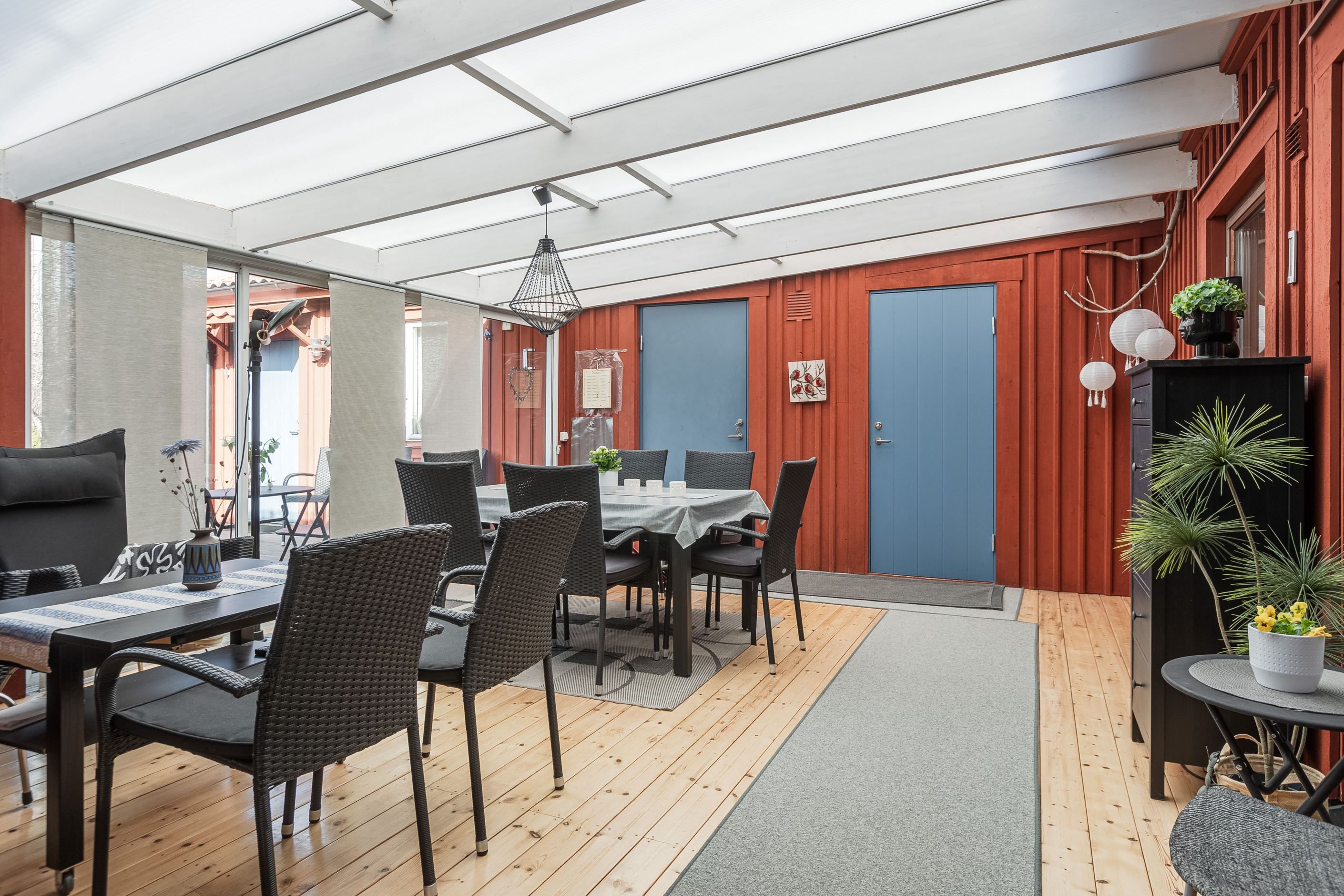 Stort inglasat uterum