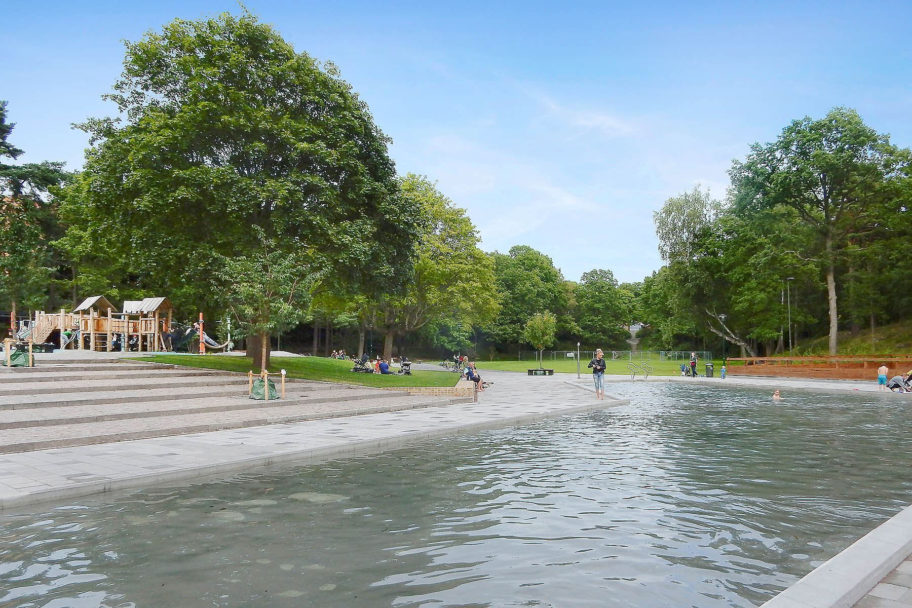 Plaskdamm i Aspuddsparken