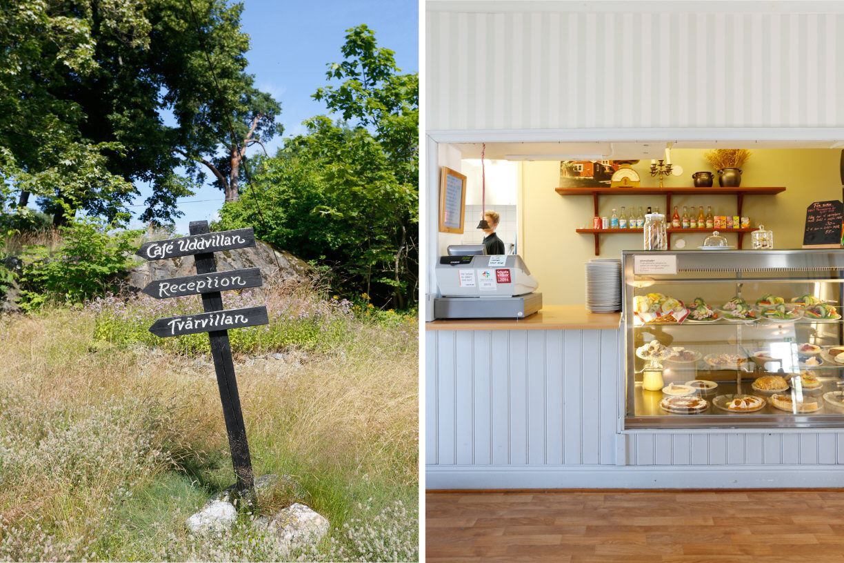 Café Uddvillan i Mälarhöjden på kort promenadavstånd