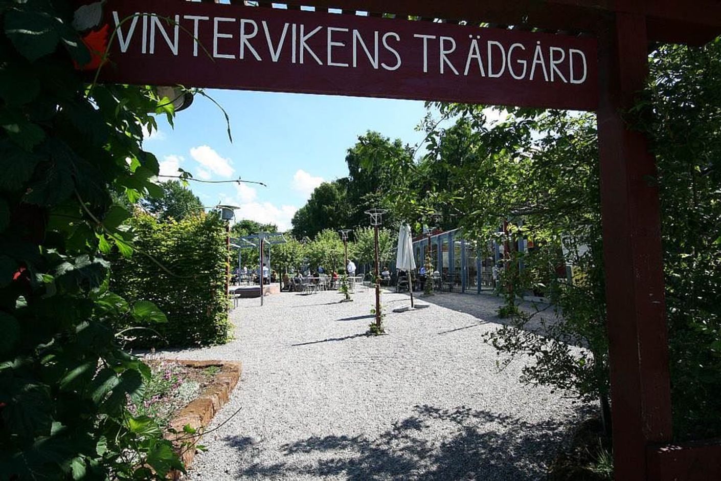 Vintervikens trädgård med café och restaurang