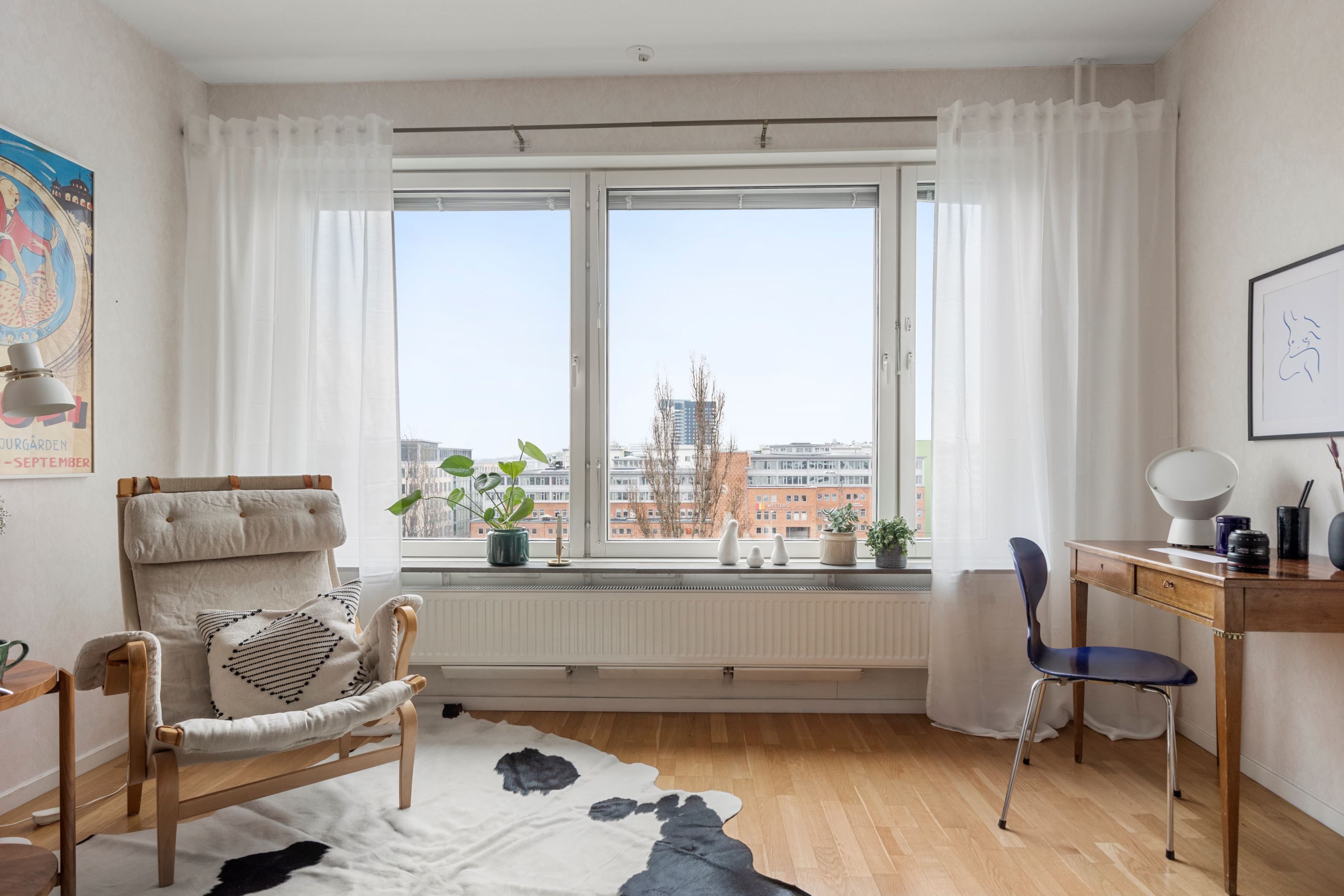 Utrymme för både läshörna och arbetsplats