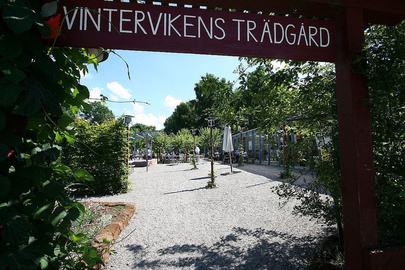 Vintervikens trädgård med café och restaurang