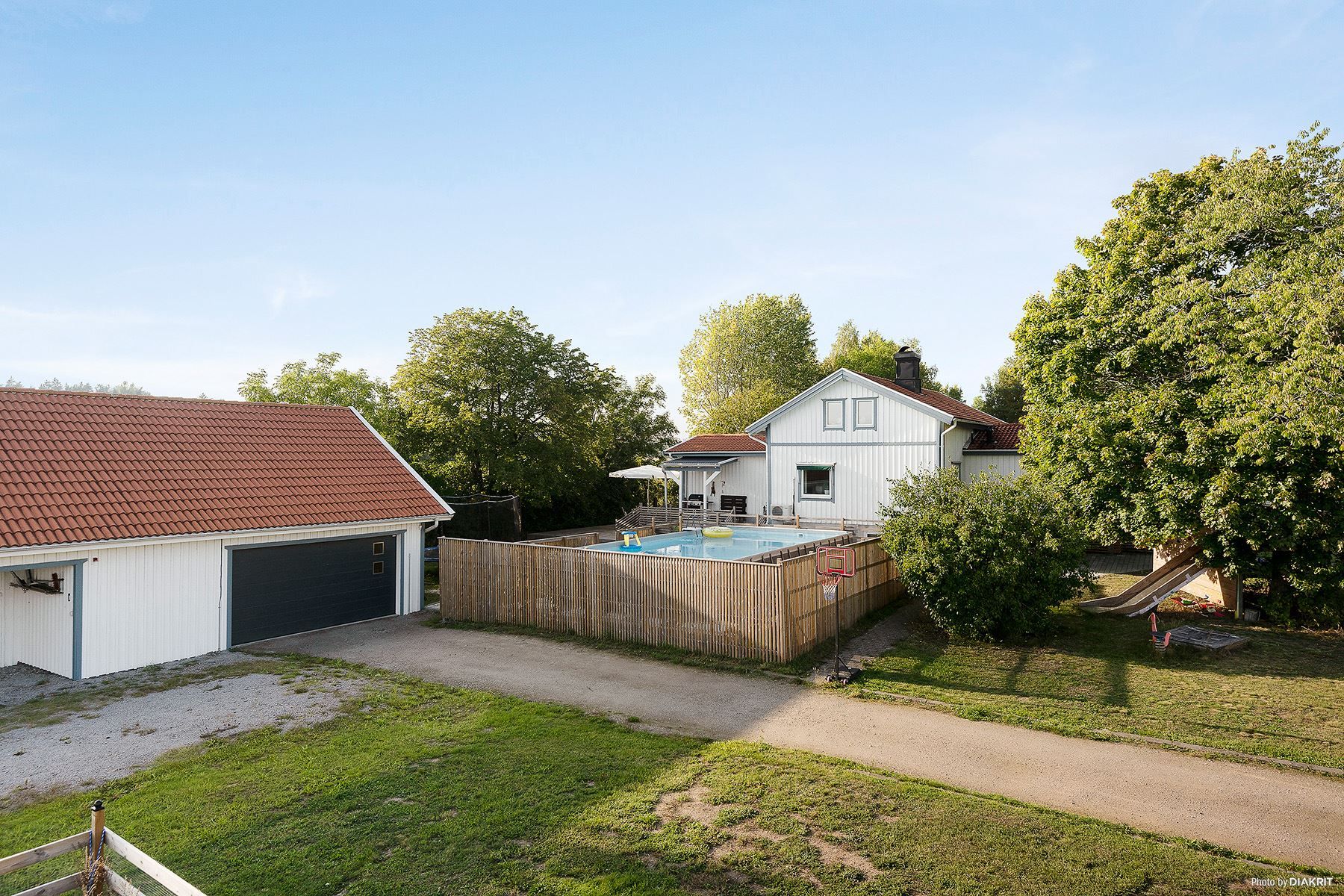 Bostadshus med stort garage