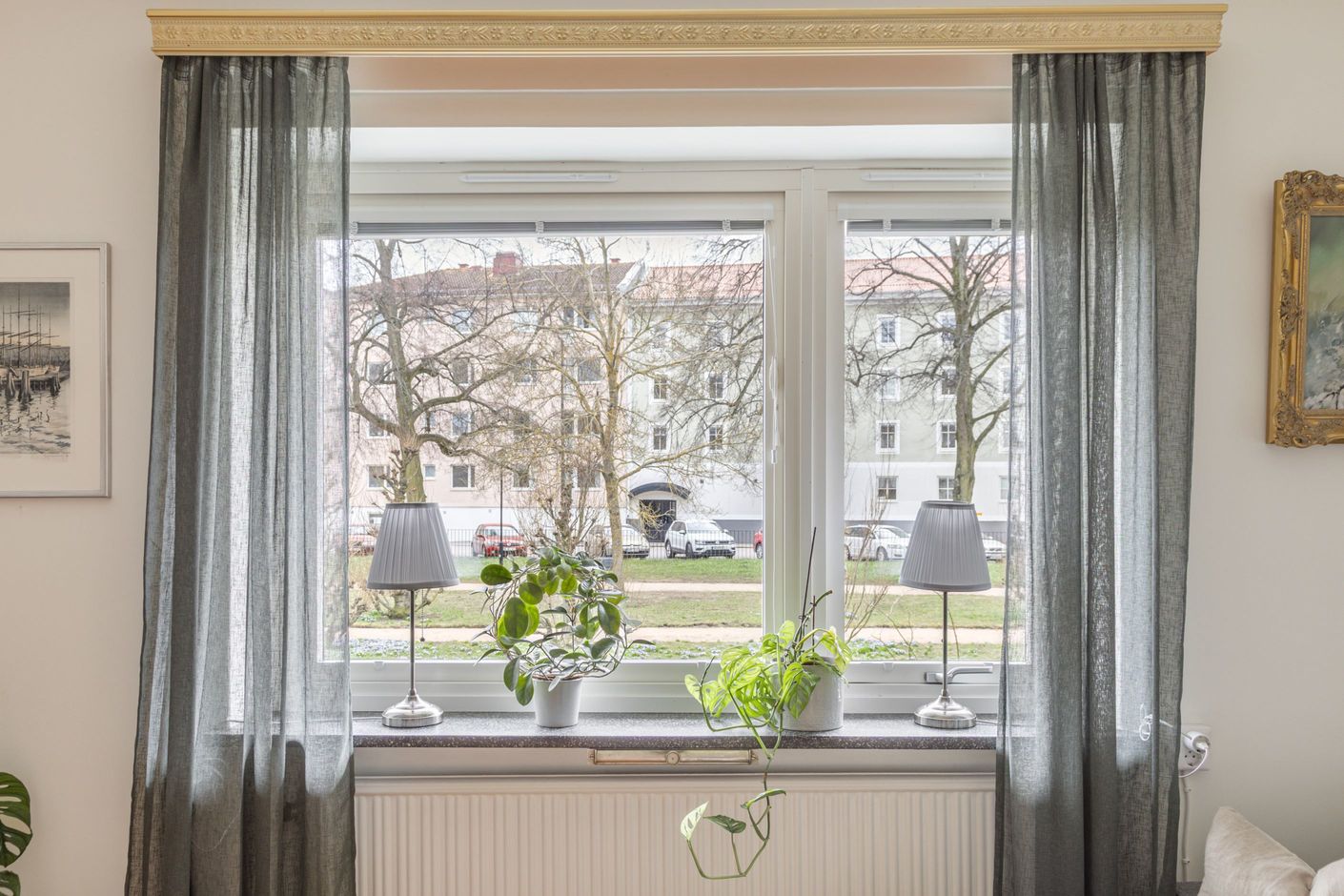 Utsikt mot parkområde