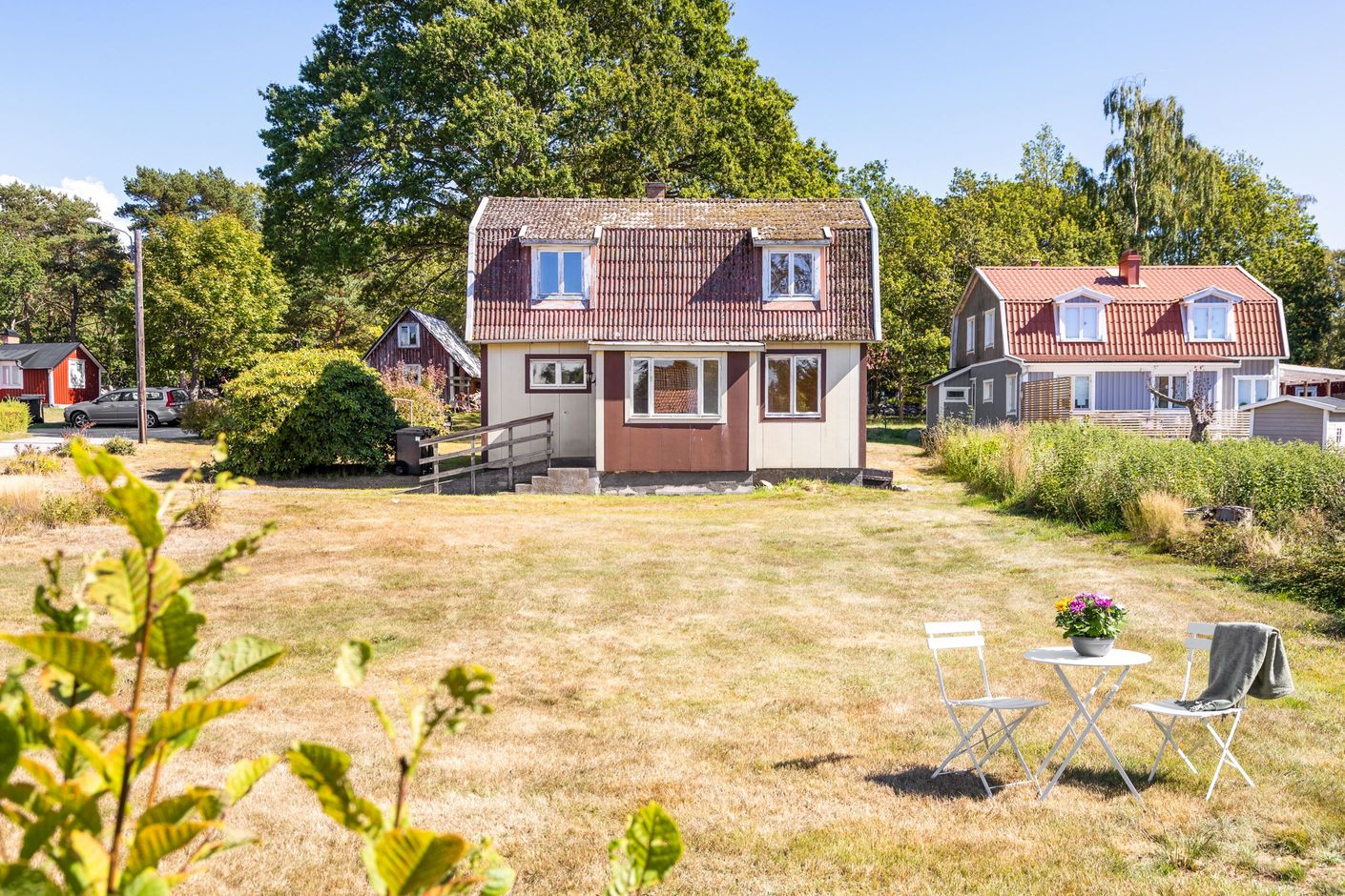 Trevlig trädgård