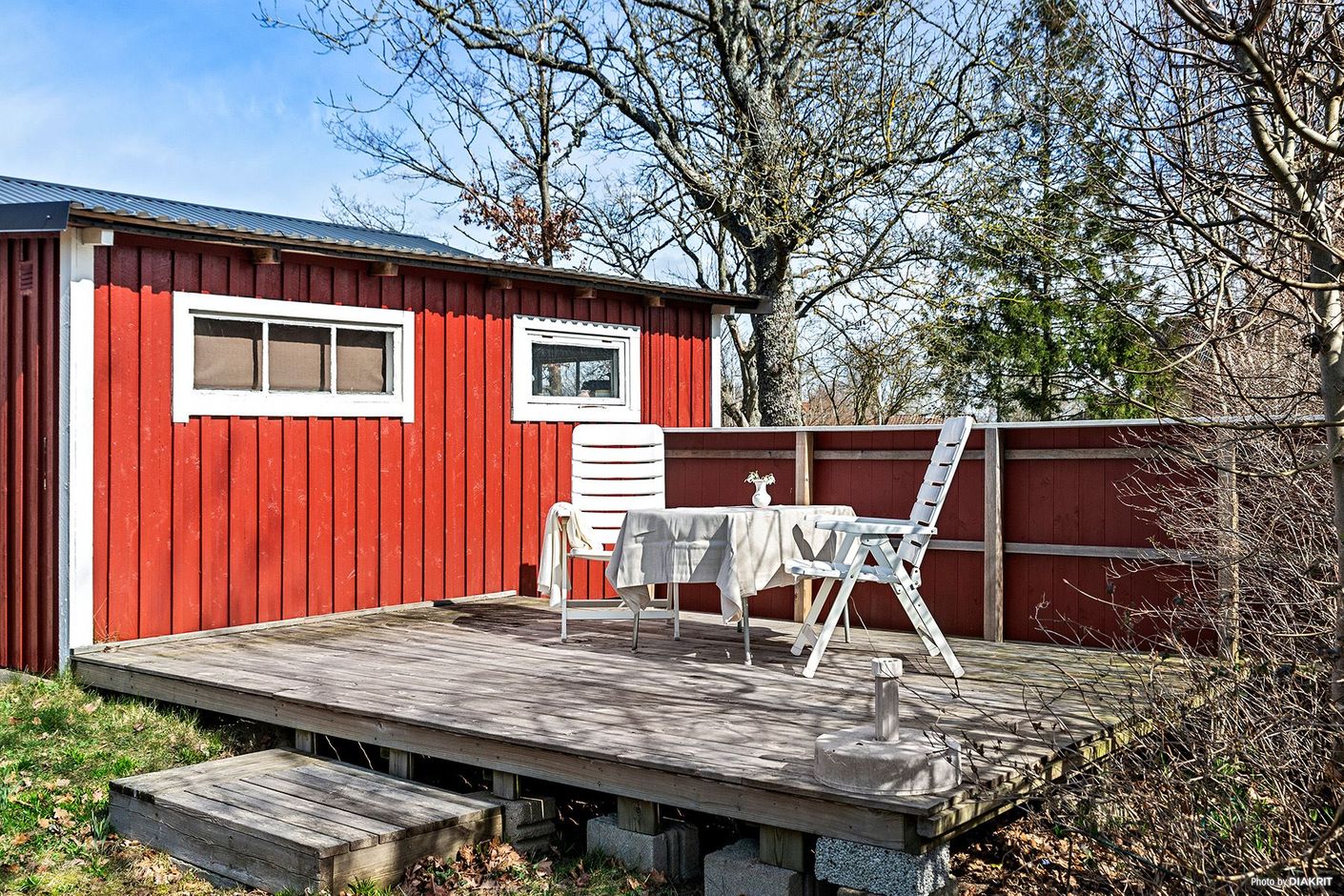 Uteplats i skyddat läge