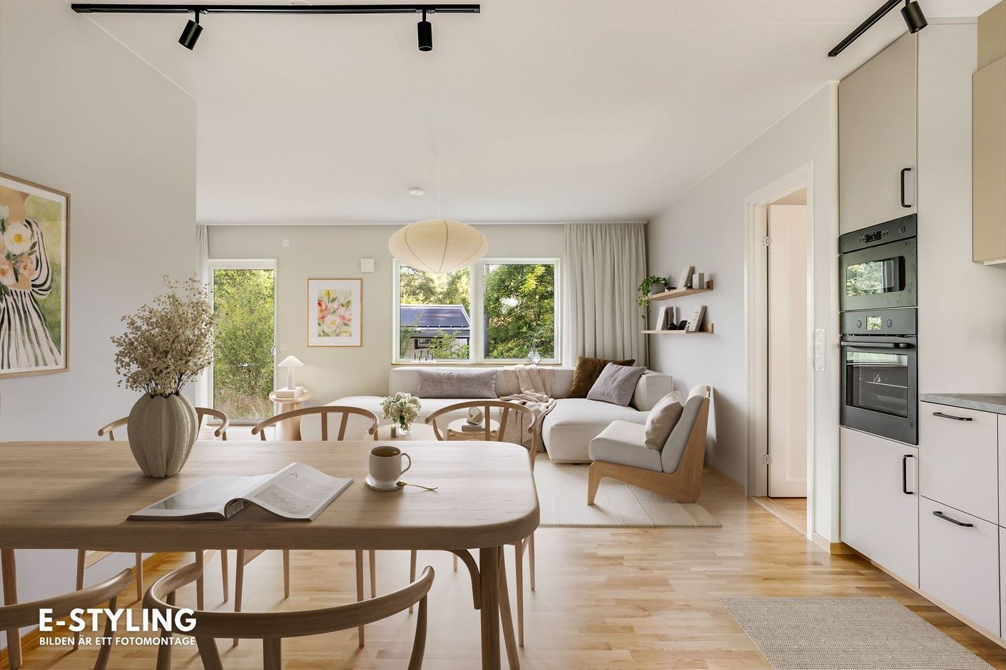 Kök mot vardagsrum