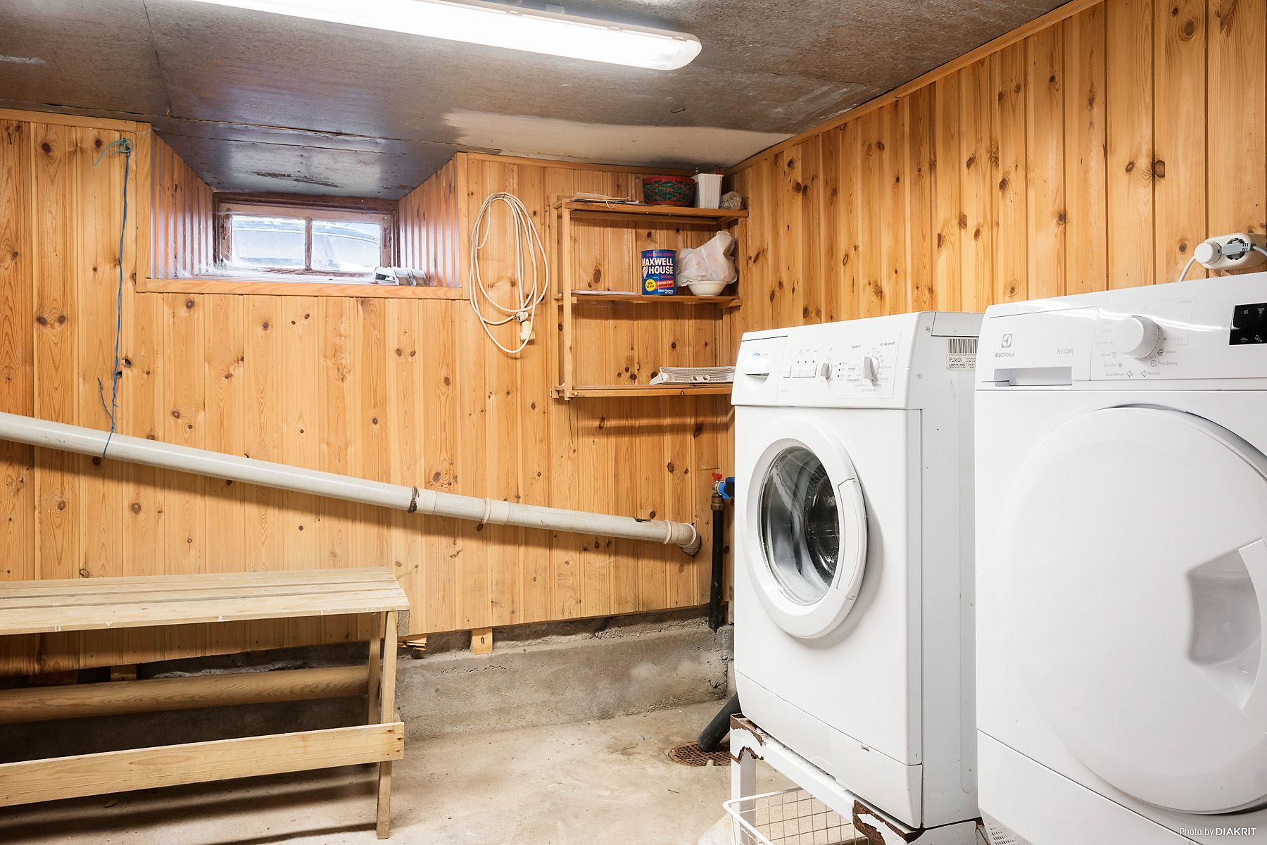 Gemensam tvättstuga i källaren