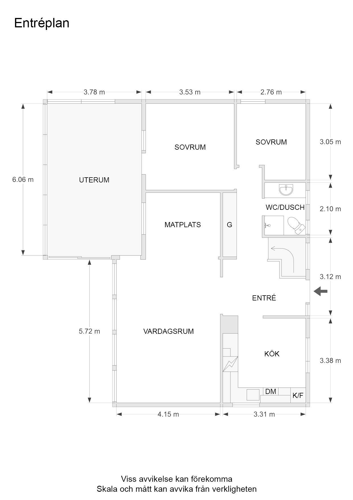 Alternativ planlösning plan 2