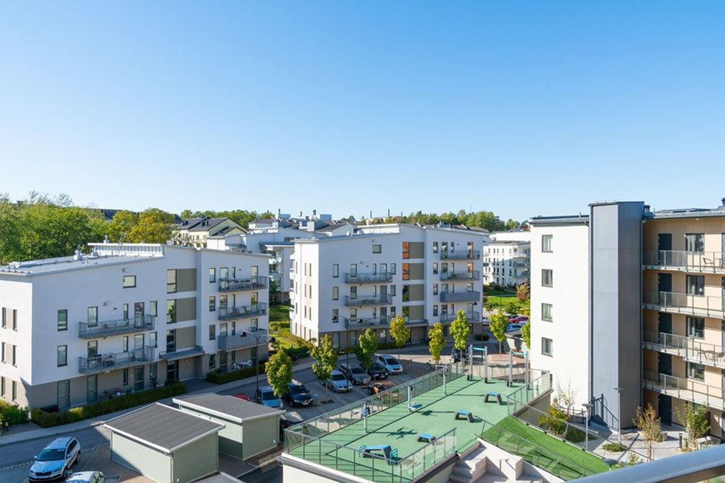 Härlig utsikt från högsta våningen