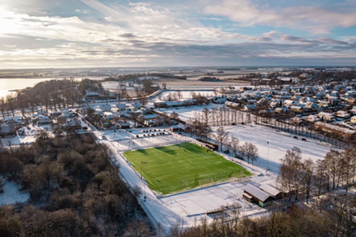 Vy över Berg vintertid - bild från IFK Wreta Klosters hemsida