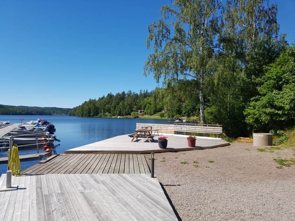 Trevlig brygga vid båtklubben