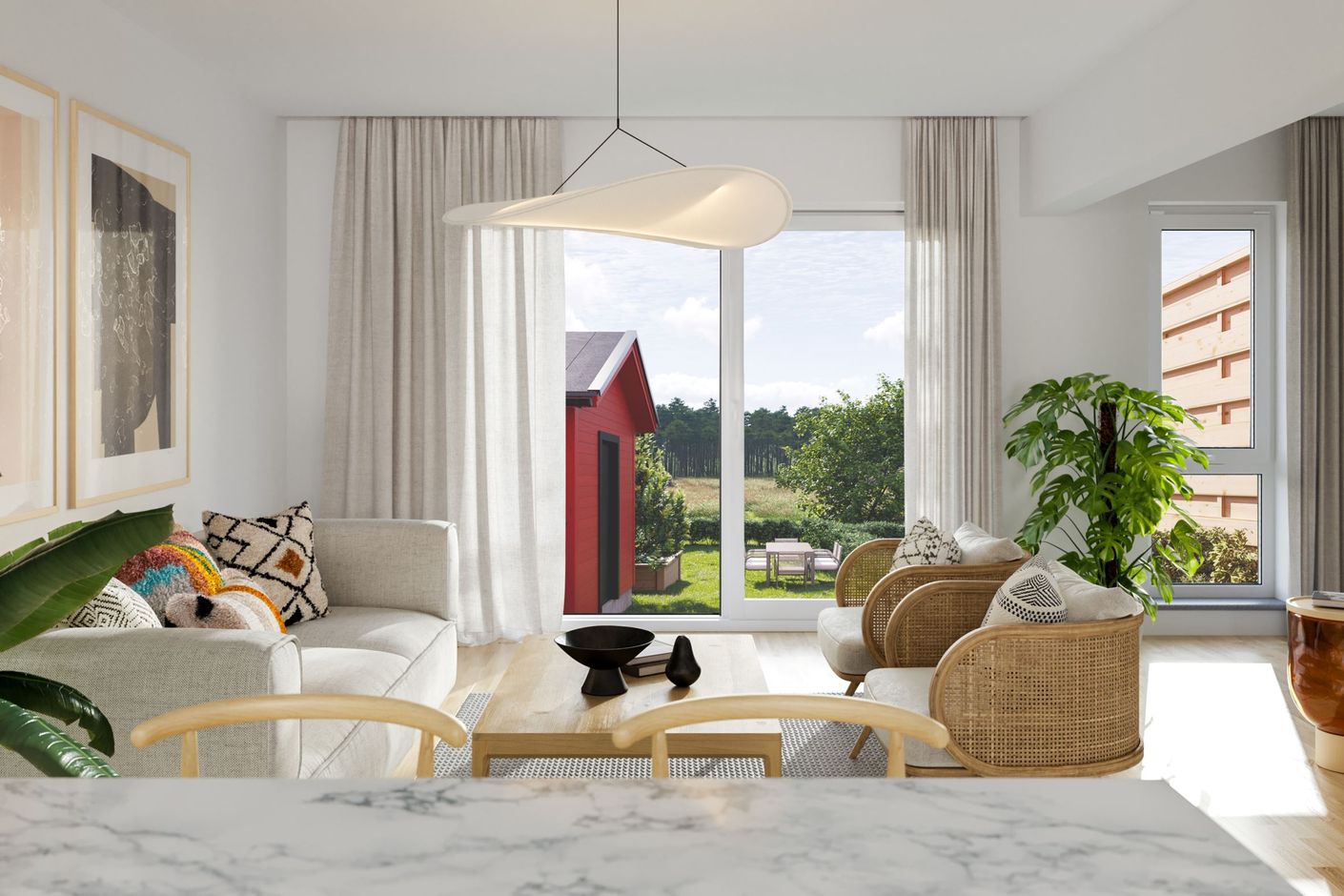 Vardagsrum/kök Radhus