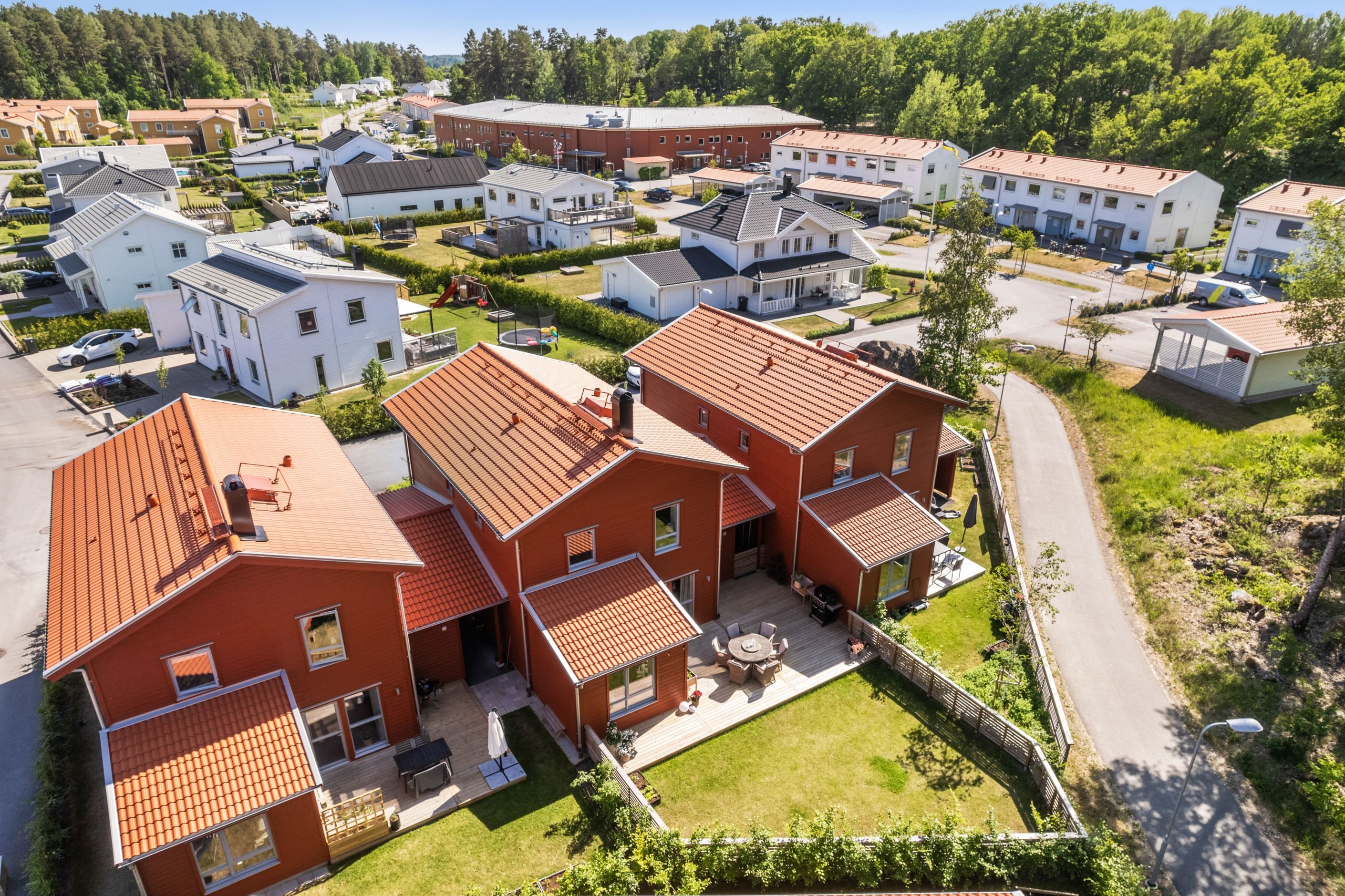 Översikt över huskropp innan solcellsinstallation