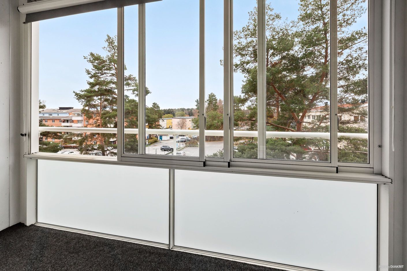 Inglasad balkong i söderläge och utan insyn