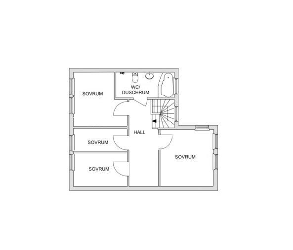 Alternativ planlösning övre plan