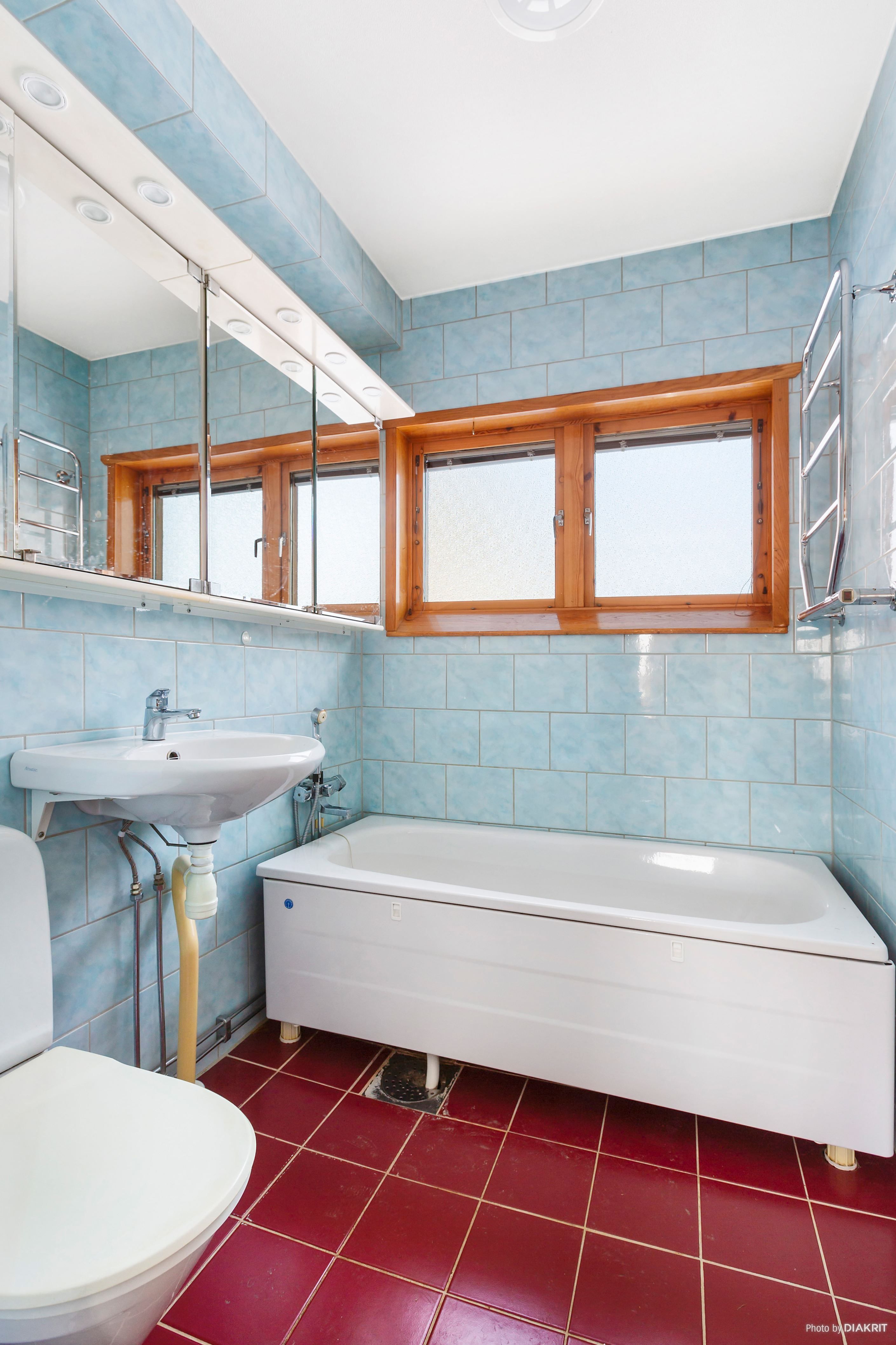 Kaklat WC-/badrum - entréplan