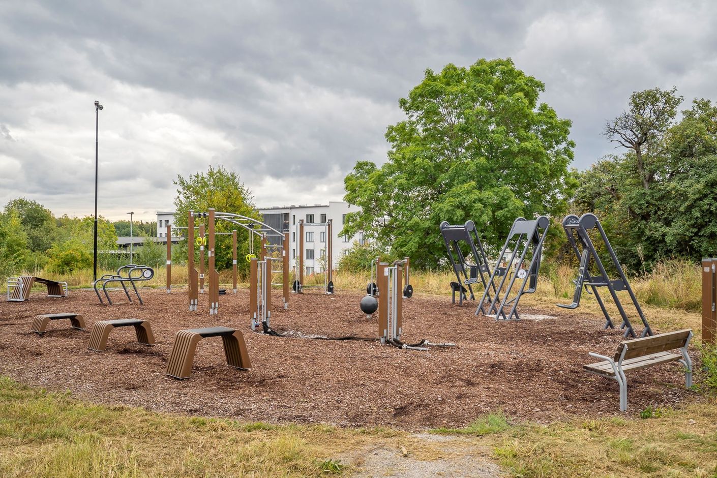 Utomhusgym i området