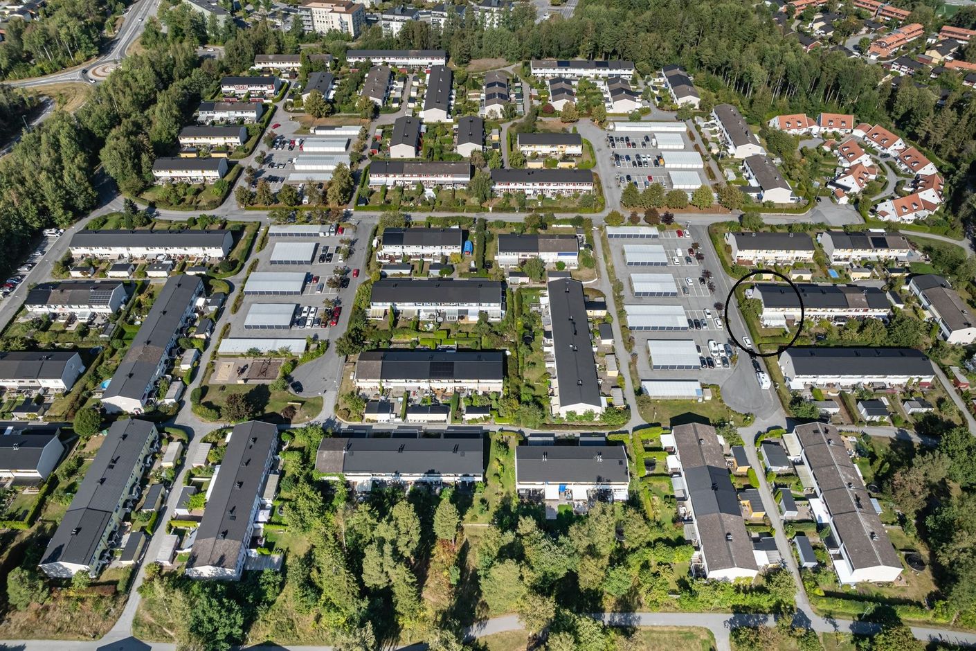 Huset inringrat