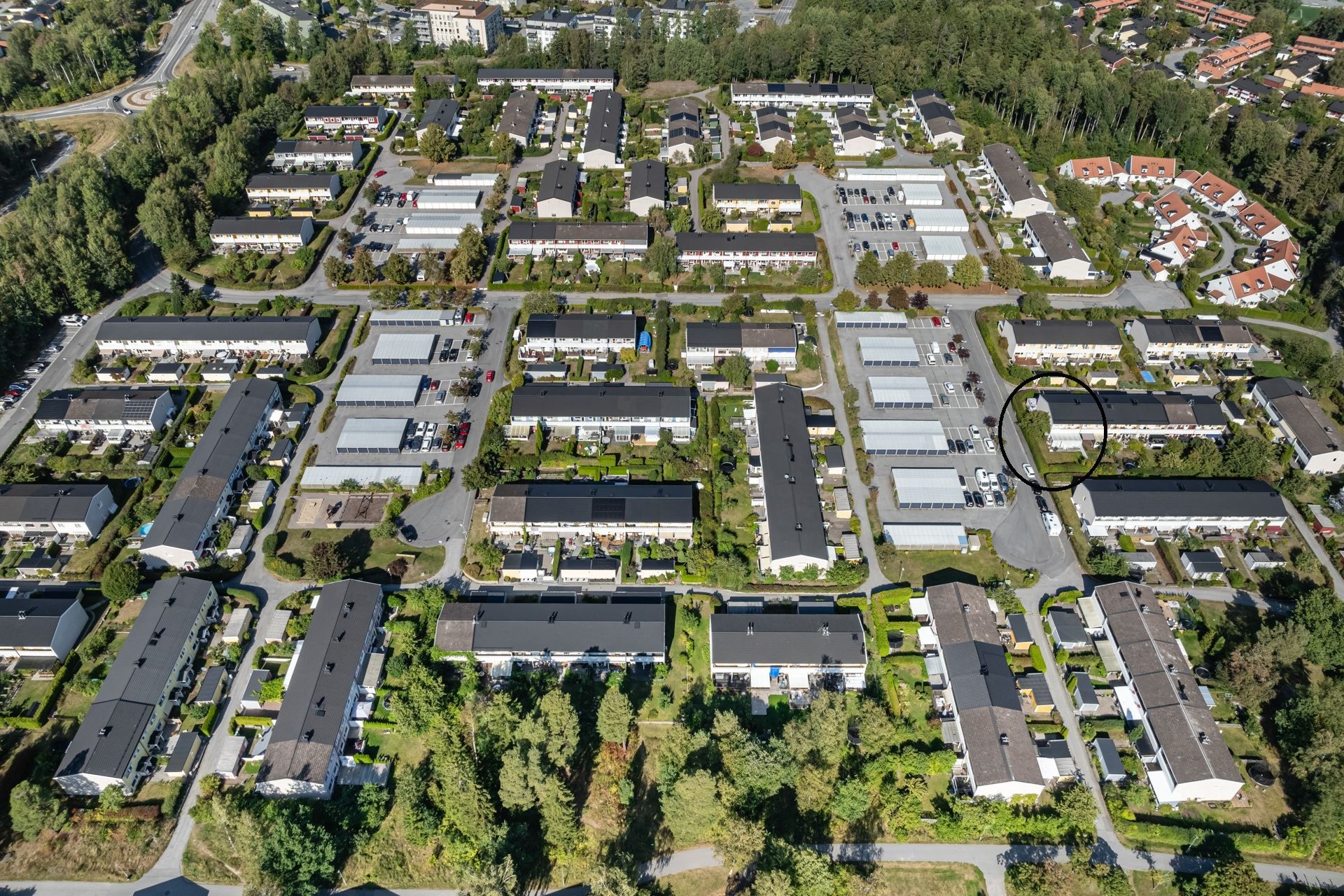 Huset inringrat