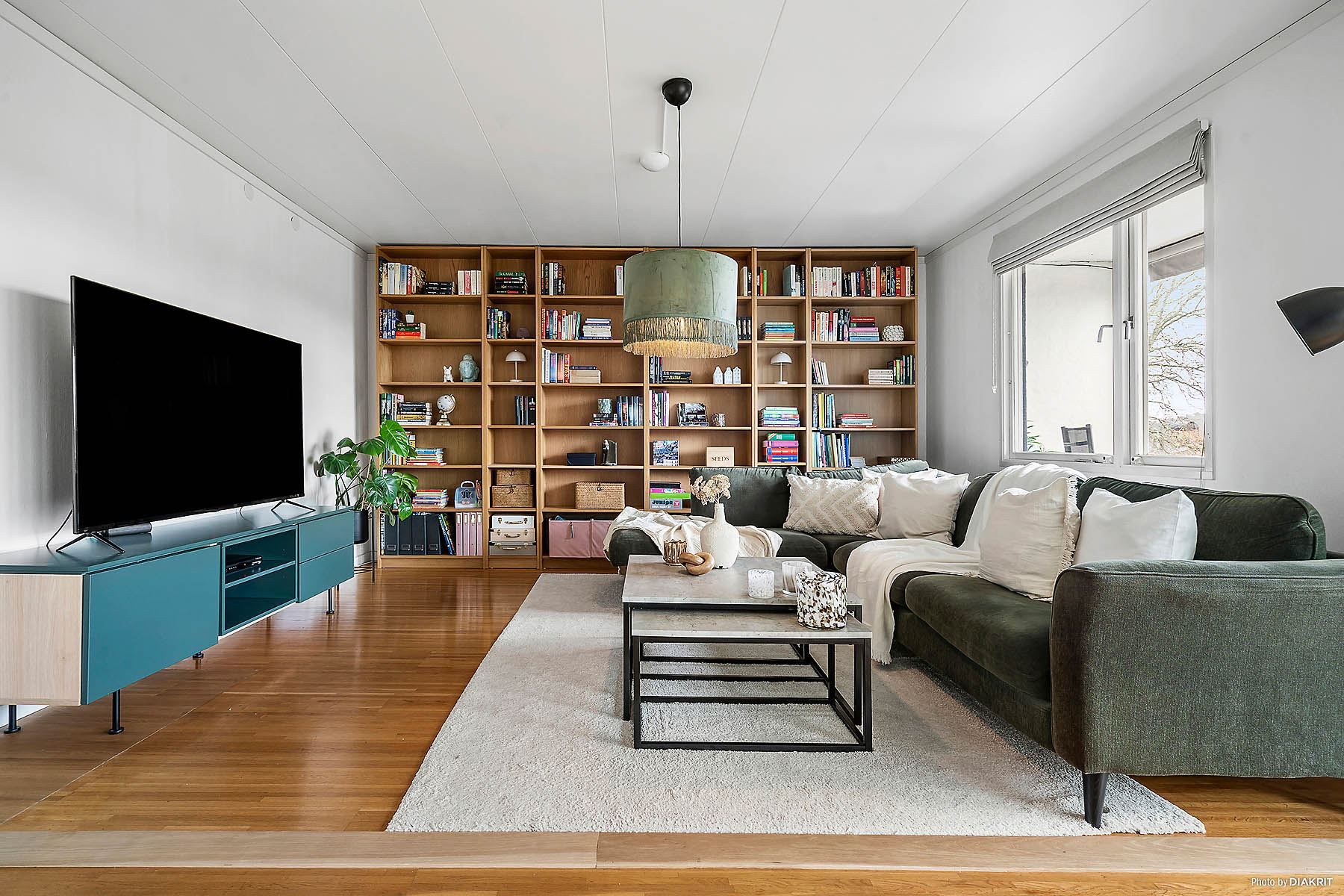 Plats stor soffhörna i vardagsrummet